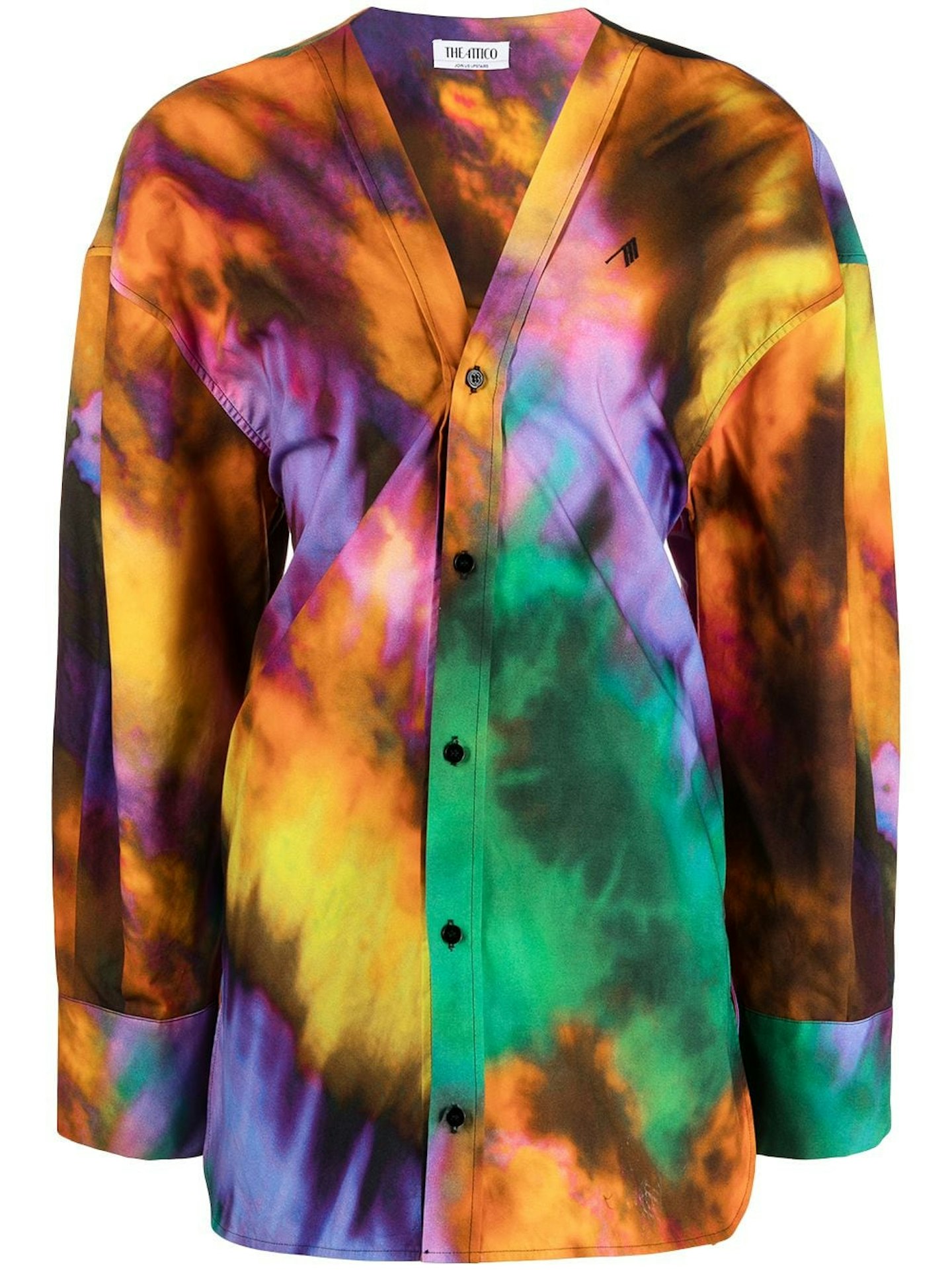 The Attico, Oversized Tie-Dye Cotton Shirt, £533