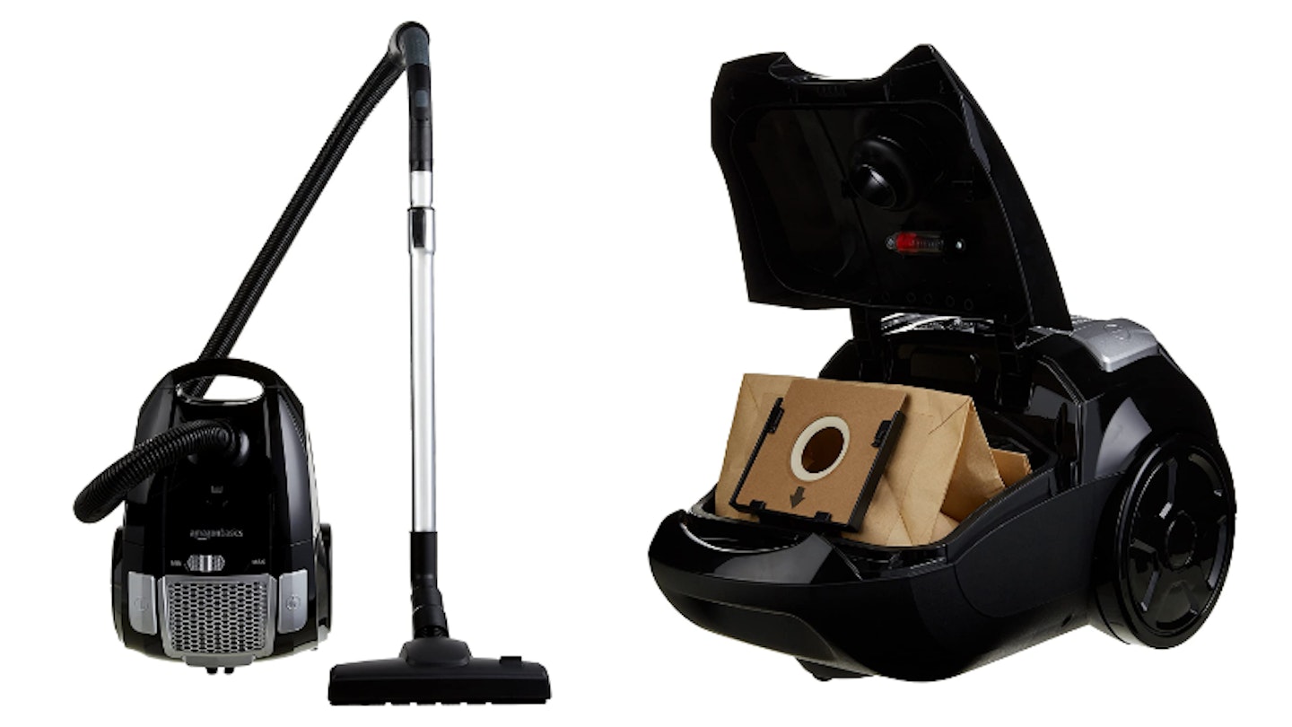 AmazonBasics Vacuum Cleaner - standing and open top