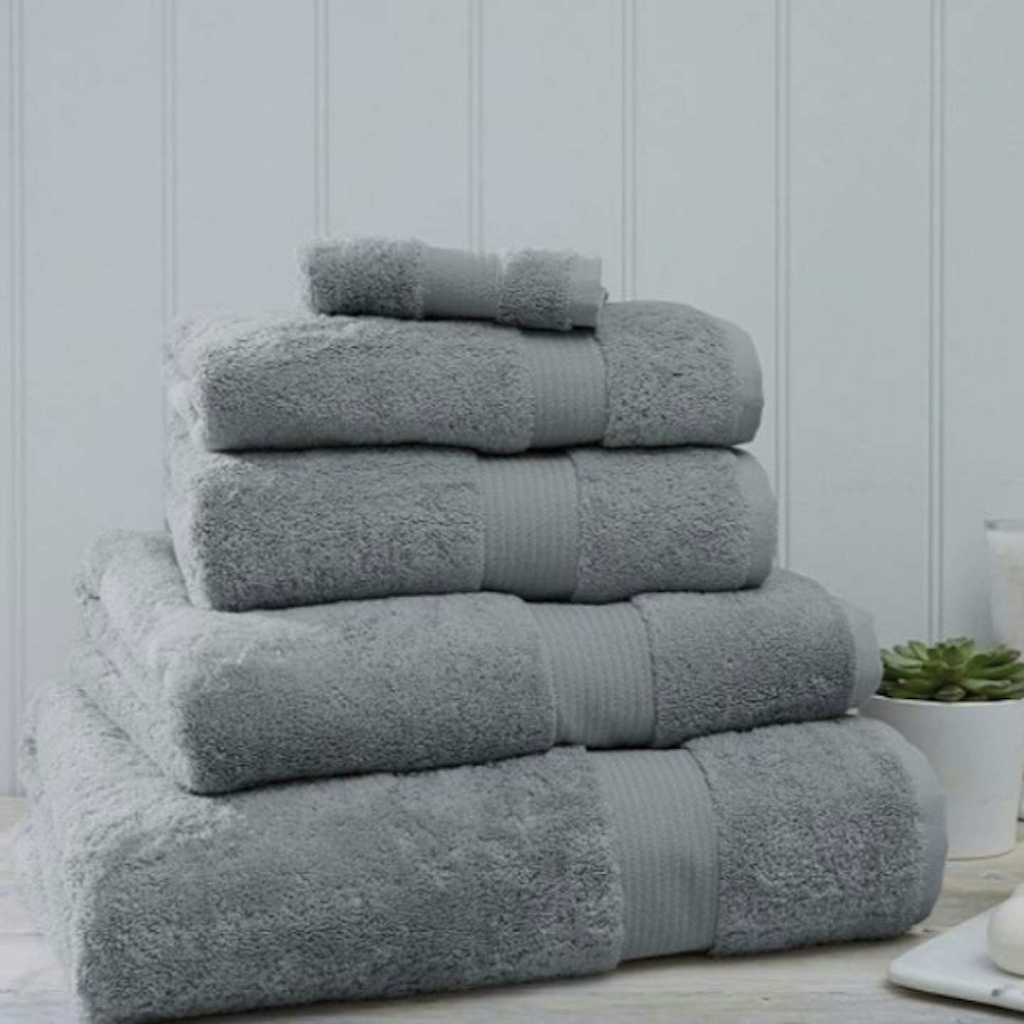 The White Company Grey Towels
