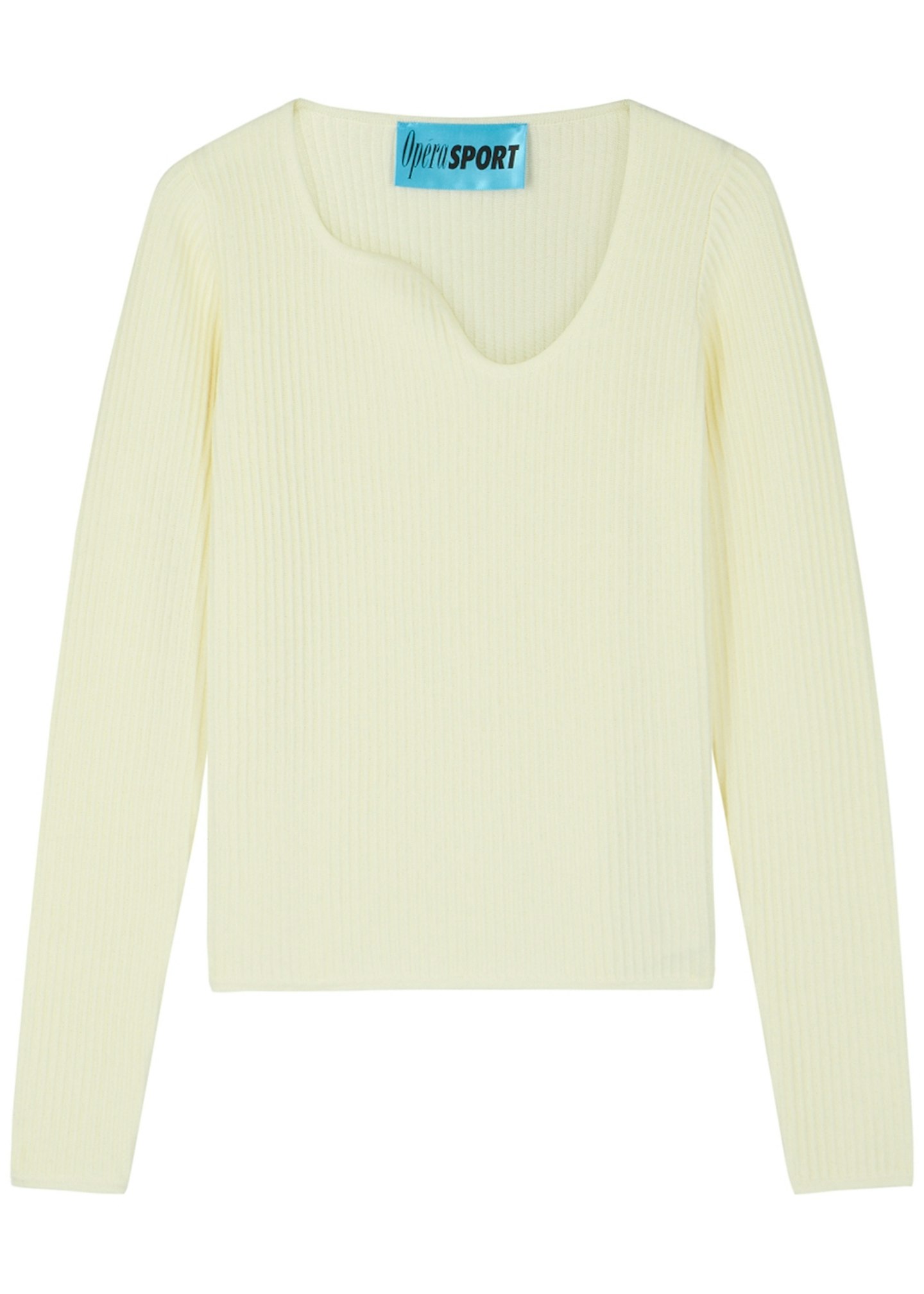 Operasport, Diana ivory ribbed wool-blend top, £295