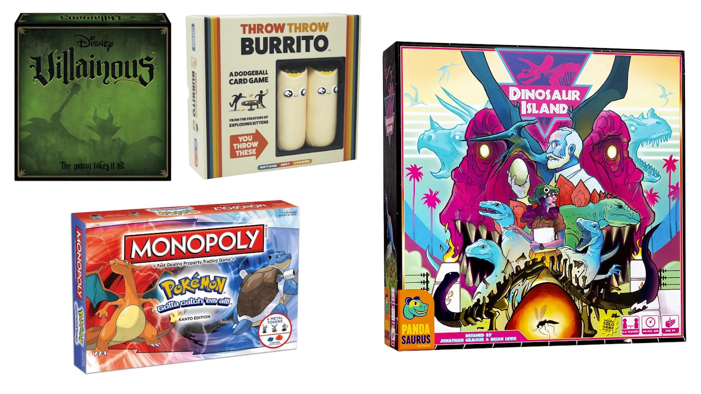 Best Board Games for Kids - Villainous, Throw Burrito, Pokemon Monopoly, Dino Island