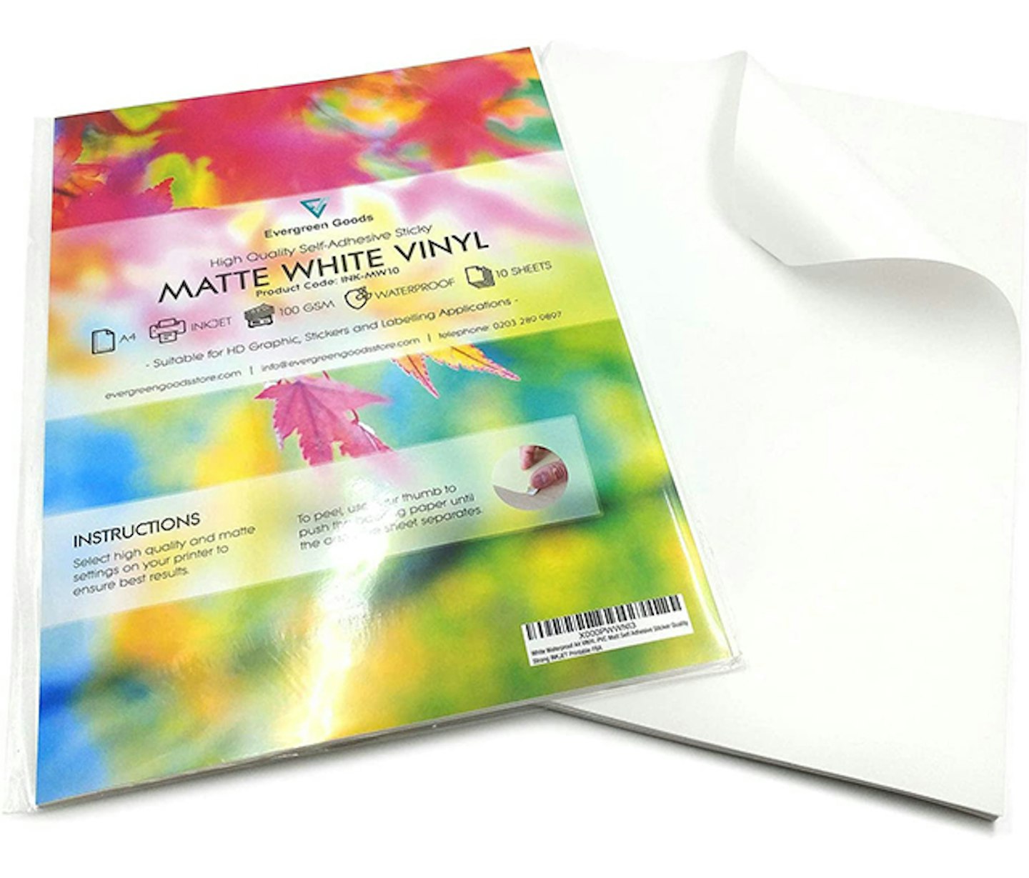20 Sheets White Waterproof A4 Vinyl Matt