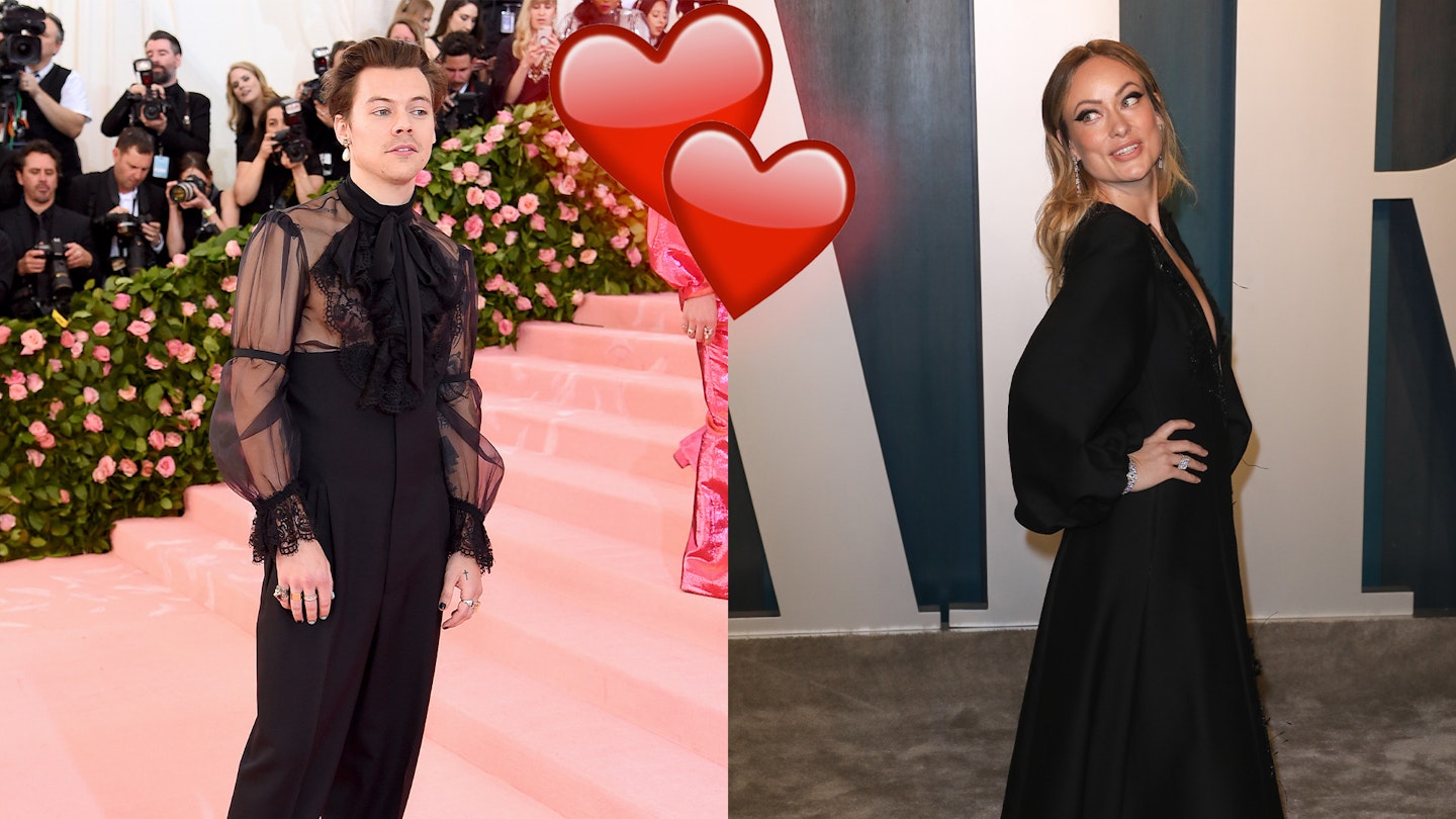 Harry Styles and Olivia Wilde walking red carpet events