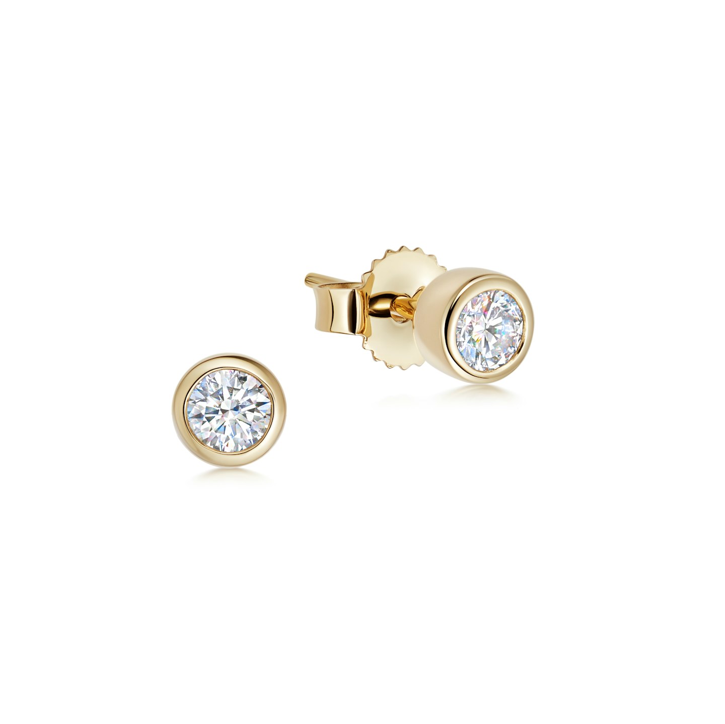 Missoma, Gold Solitaire Diamond Stud Earrings, £650