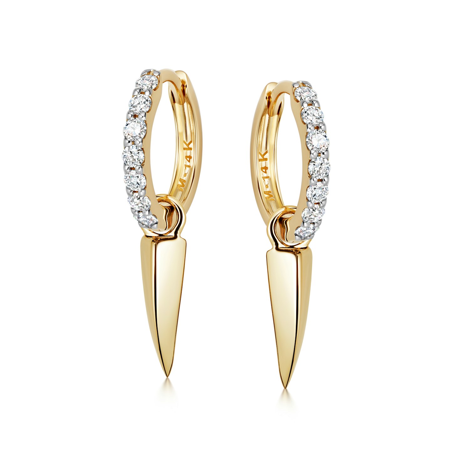 Missoma, Fine Gold Diamond Claw Charm Earrings, £675
