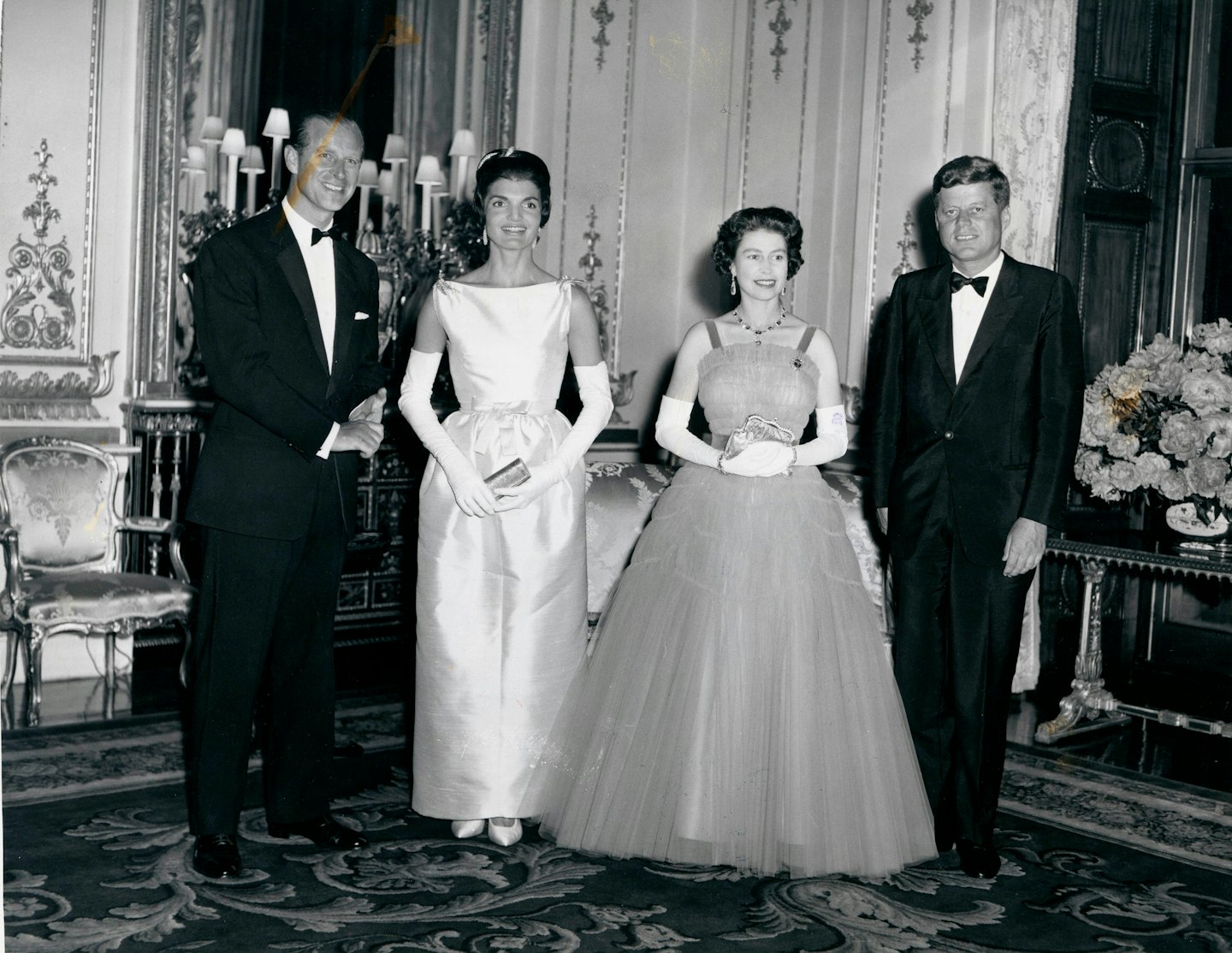 Queen Elizabeth II with her husband Prince Philip withKennedy's