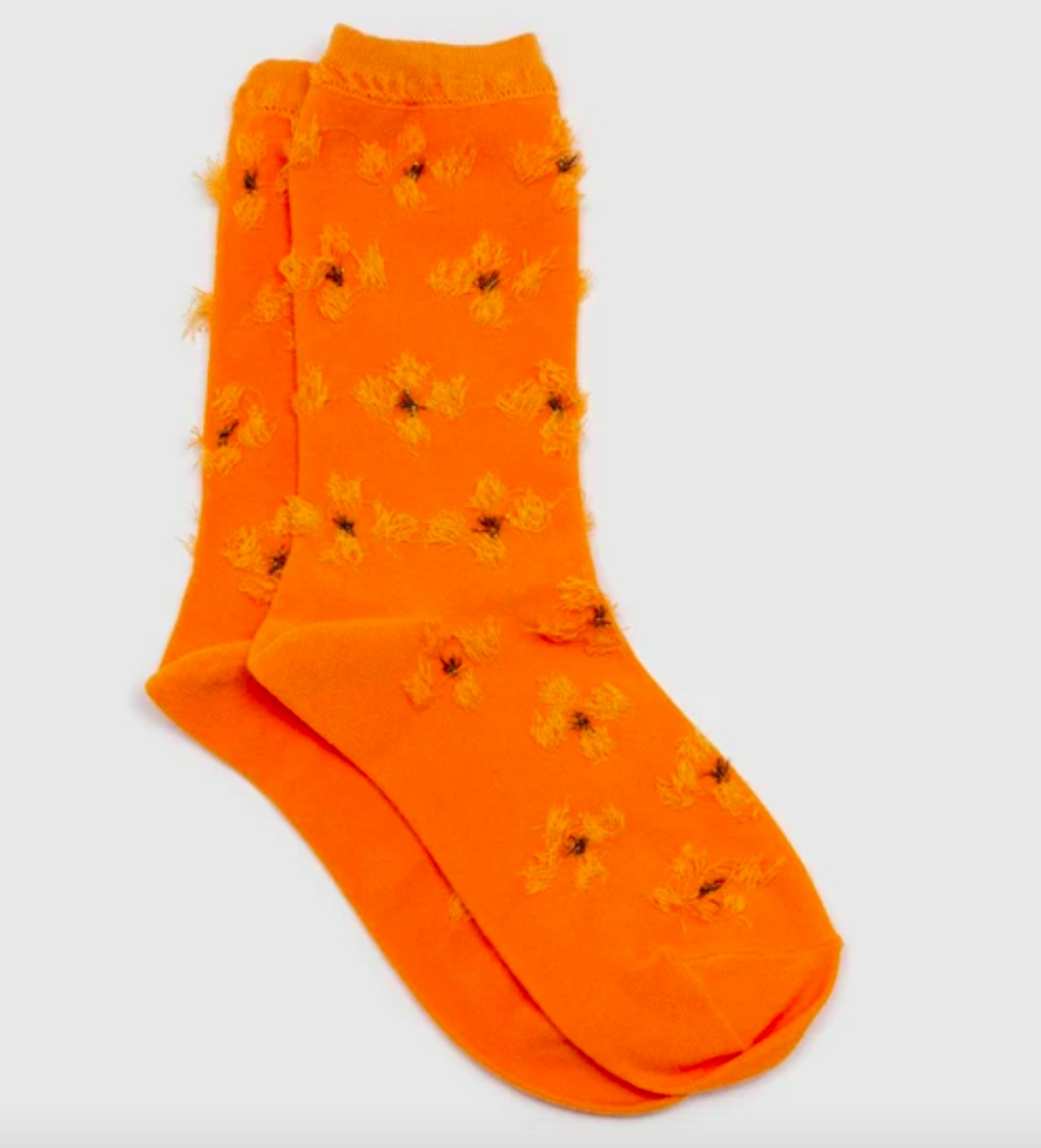 Glassworks, Orange Tufted Daisy Socks, £7