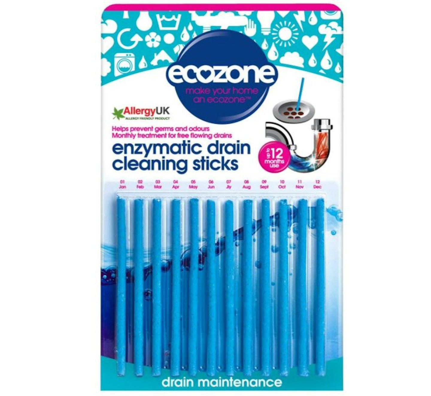 Ecozone Enzymatic Drain cleaning sticks