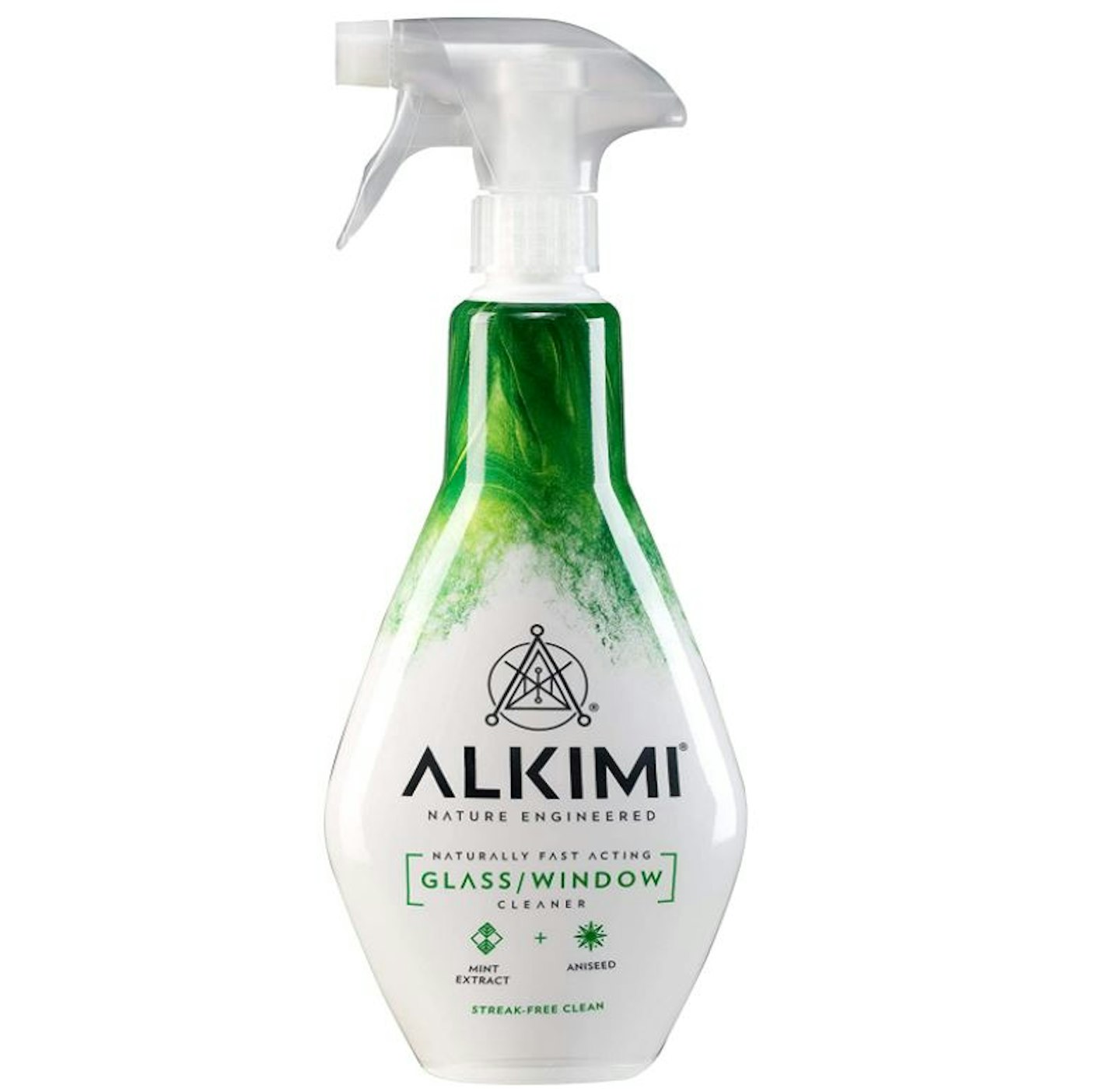 Alkimi glass/window cleaner with mint extract and aniseed