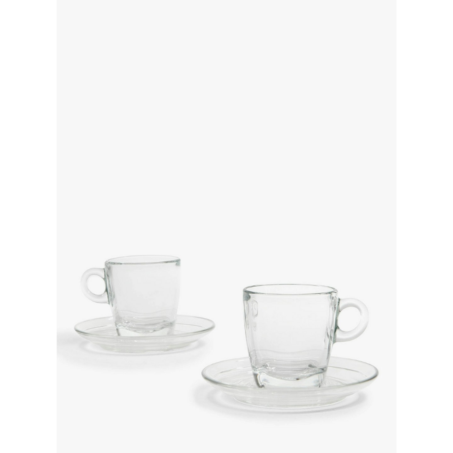 Coffee Connoisseur Cappuccino Glass Cup & Saucer, Set of 2