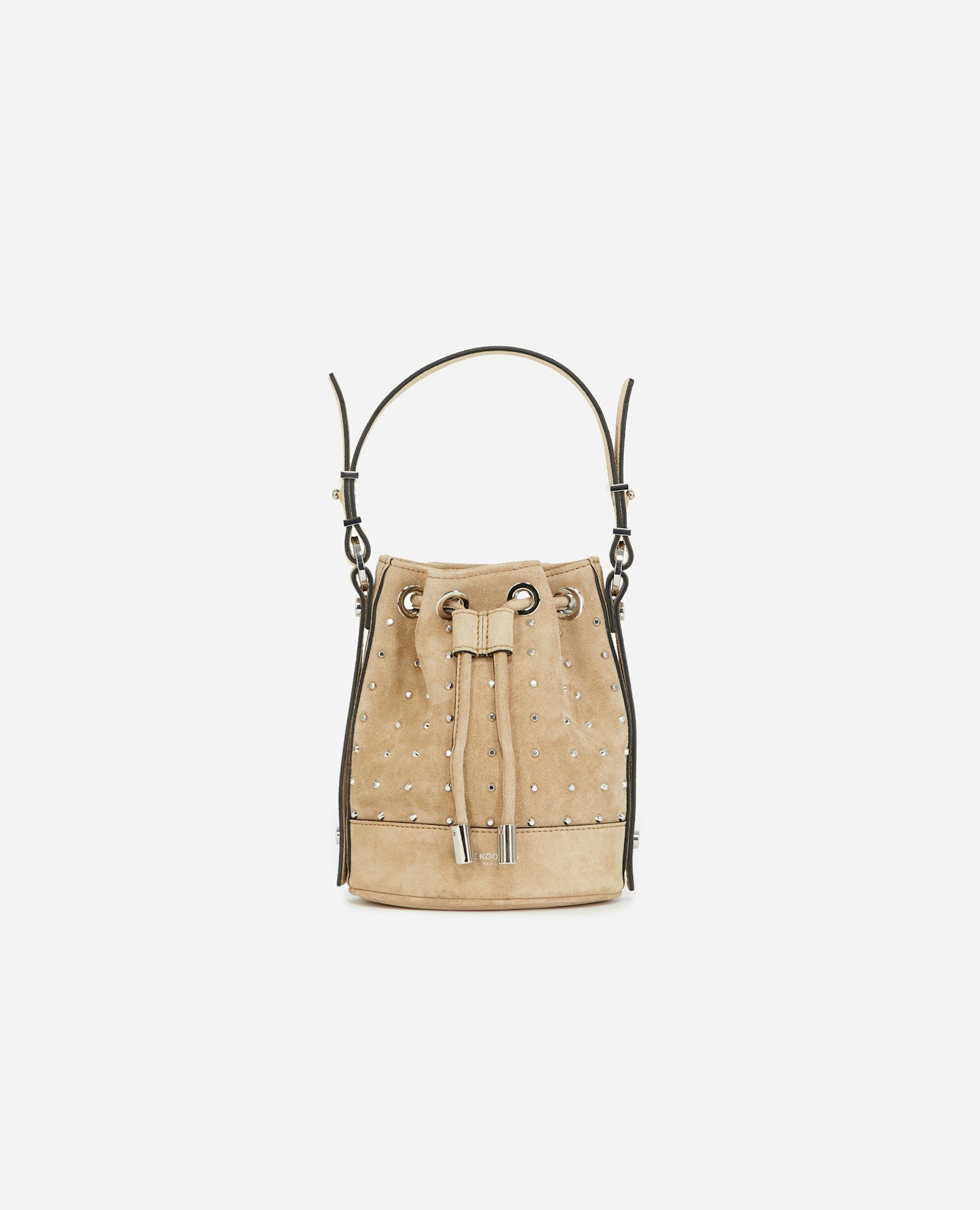 The Kooples, Studded Nano Tina Bag In Beige Suede, £280