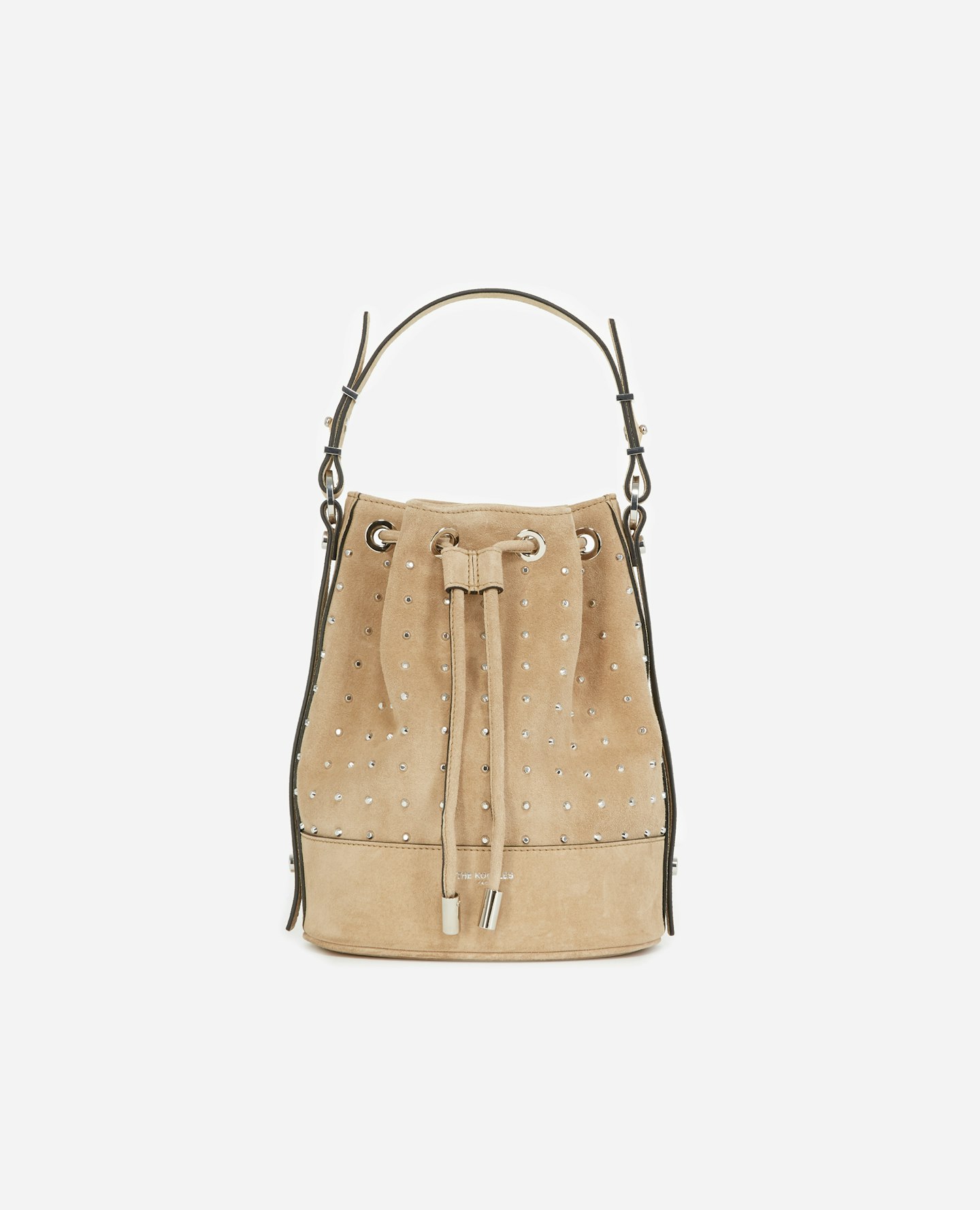 The Kooples, Studded Medium Tina Bag In Beige Suede, £335