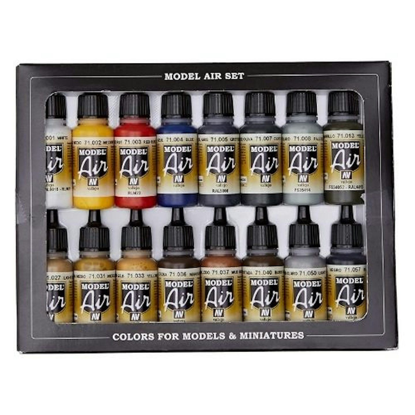 Vallejo Model Air Basic Colors Acrylic Paint Set