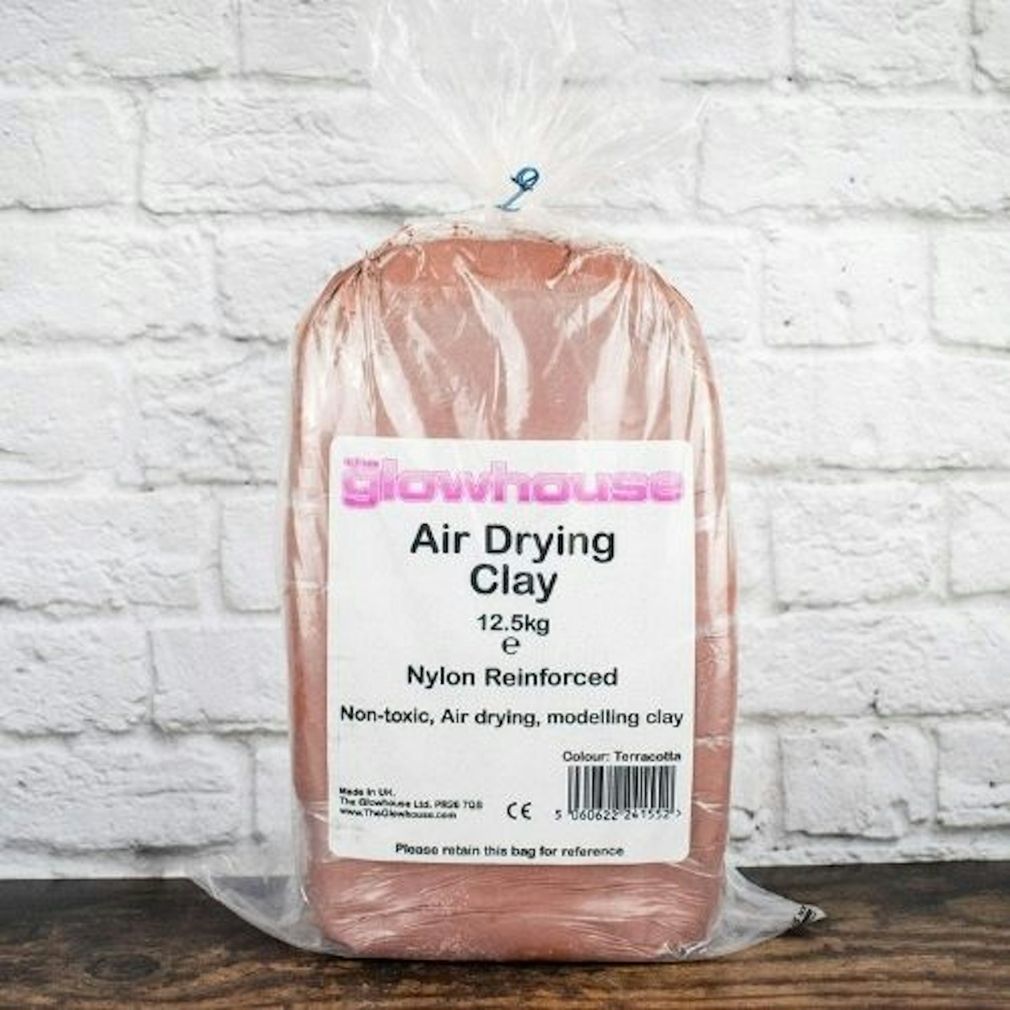 The Glowhouse Air Drying Modelling Clay Nylon Reinforced 12.5kg (Terracotta)