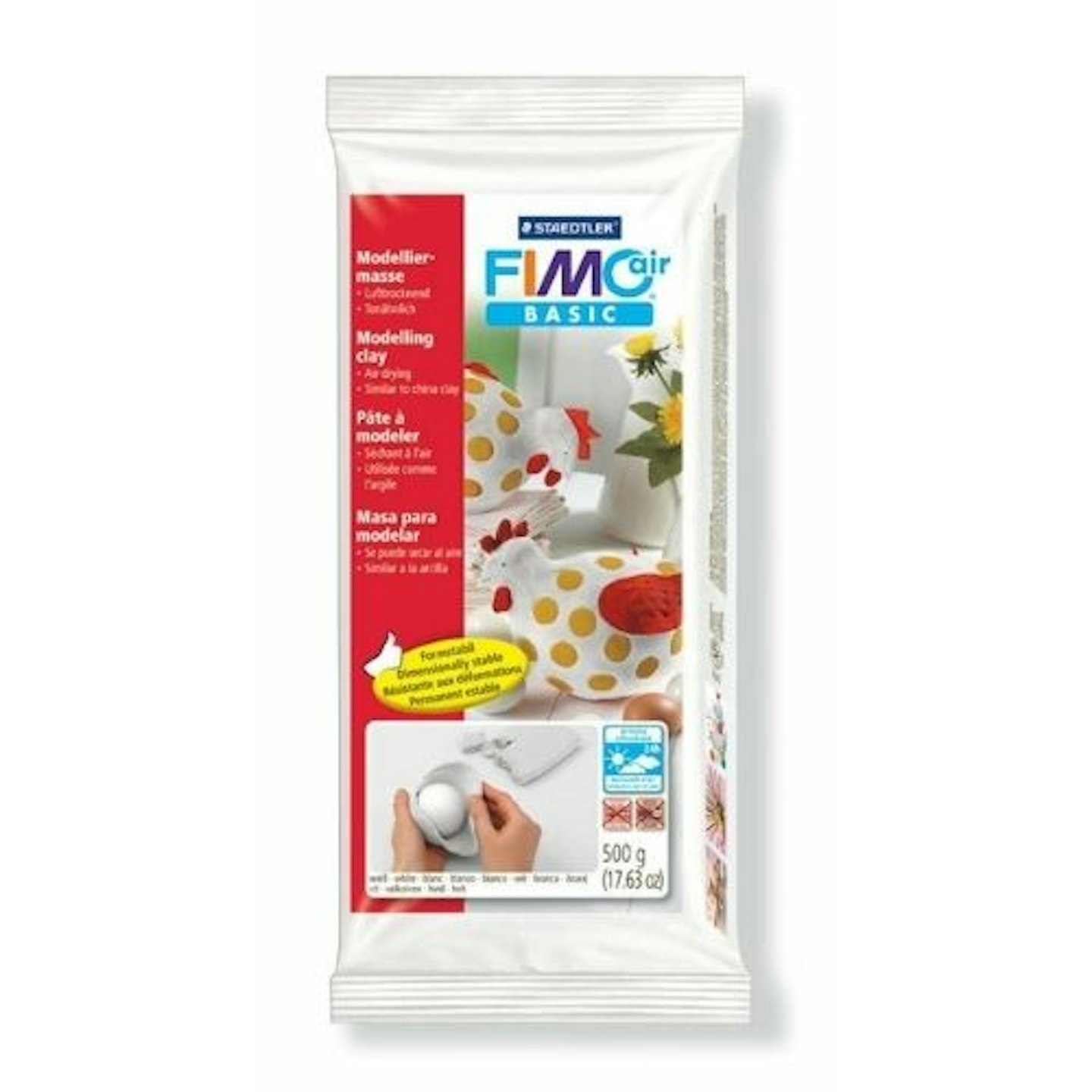 STAEDTLER Fimo Air Basic Air Drying Modelling Clay 1 kg - White
