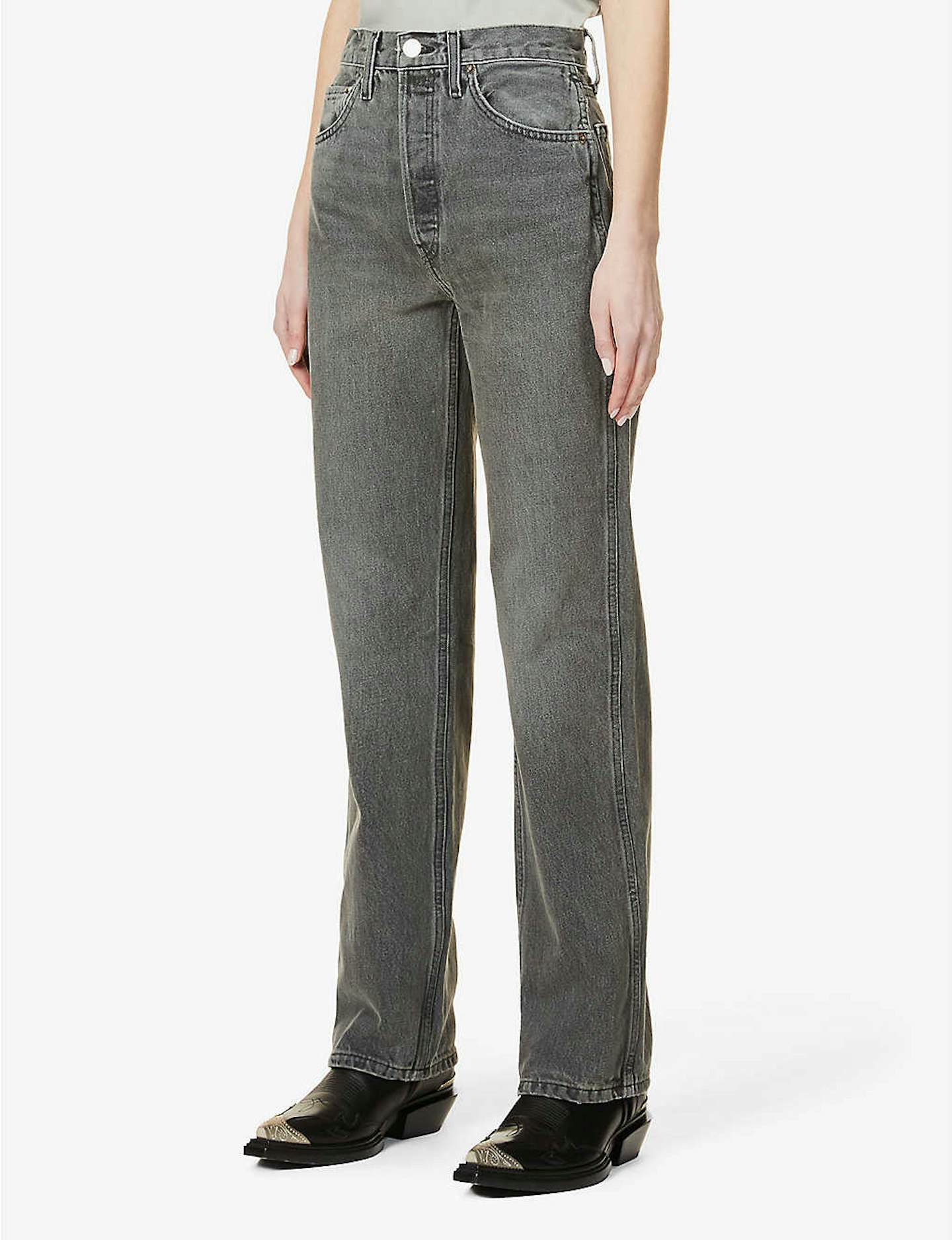 Re/Done, '90s High-Rise Slim-Fit Straight-Leg Jeans, £250