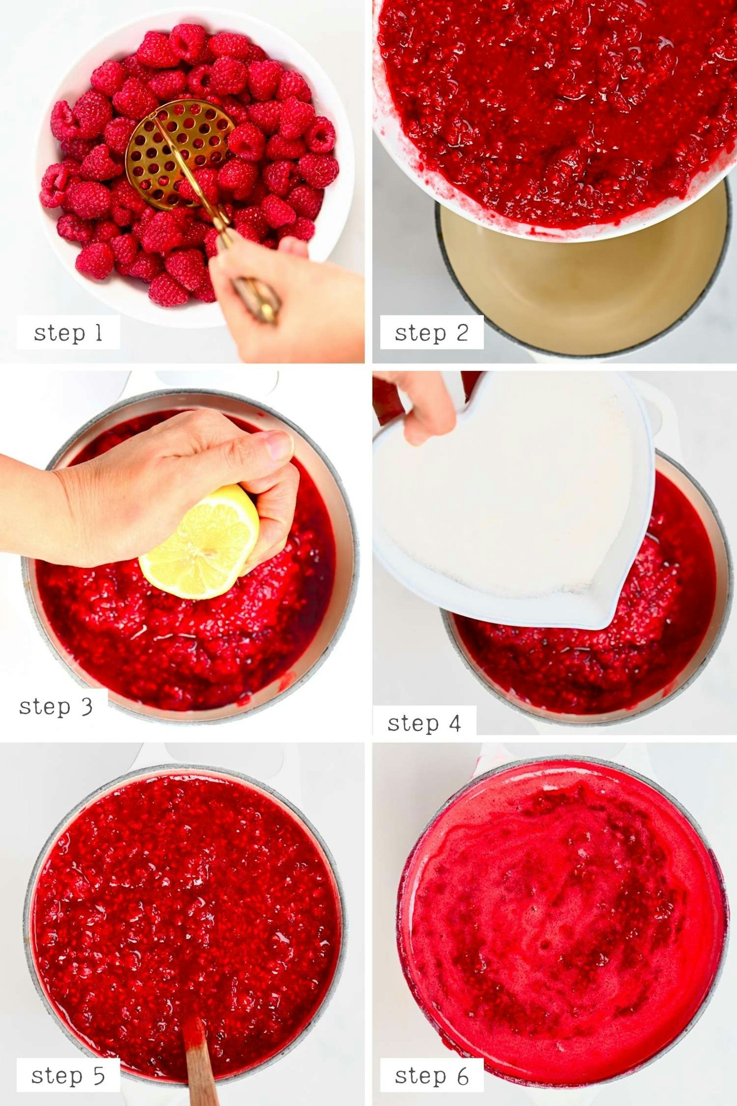 Step by step raspberry jam