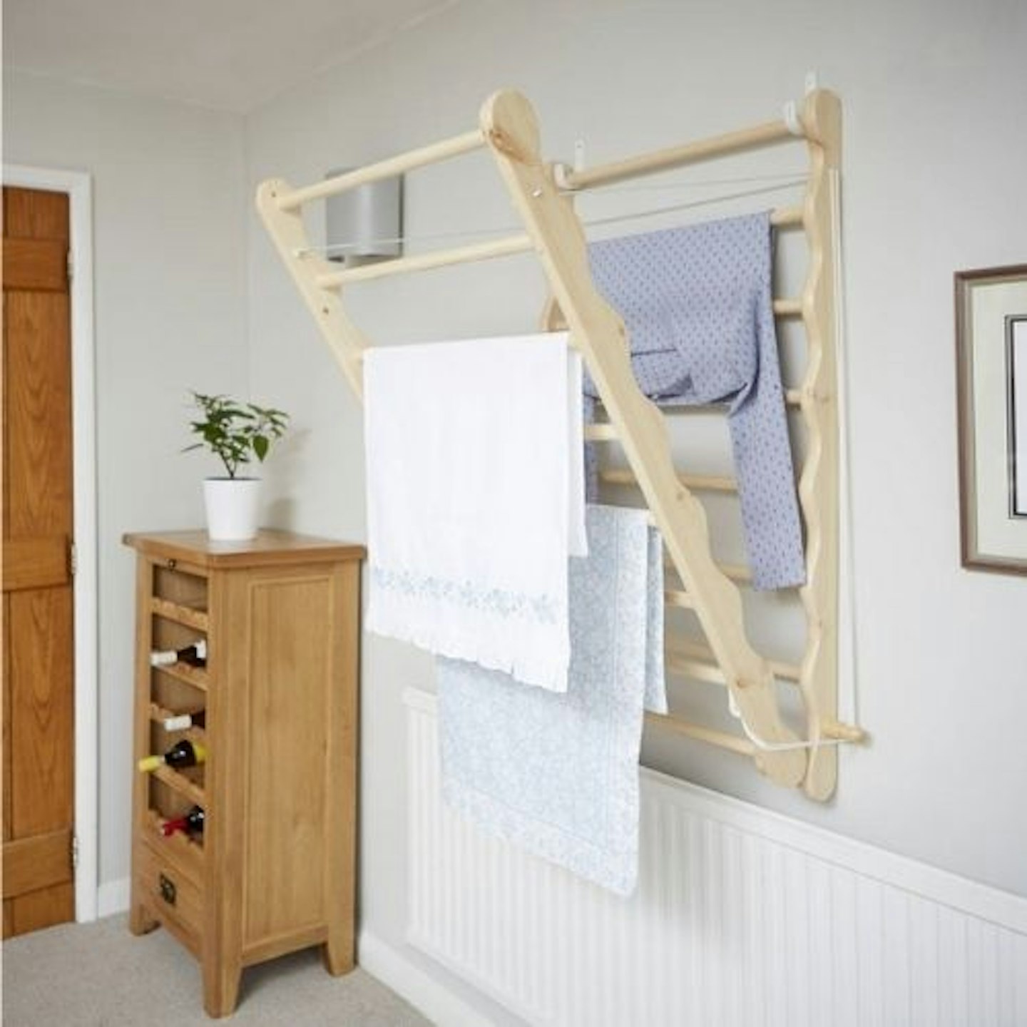 Wall Mounted Laundry Ladder Drying Rack
