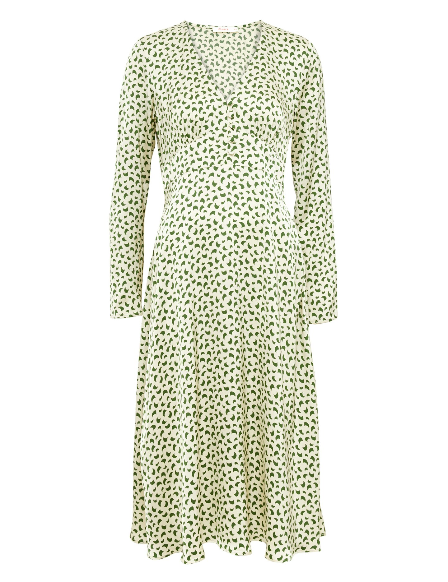 Finery London, Geometric V-Neck Midi Tea Dress, £89