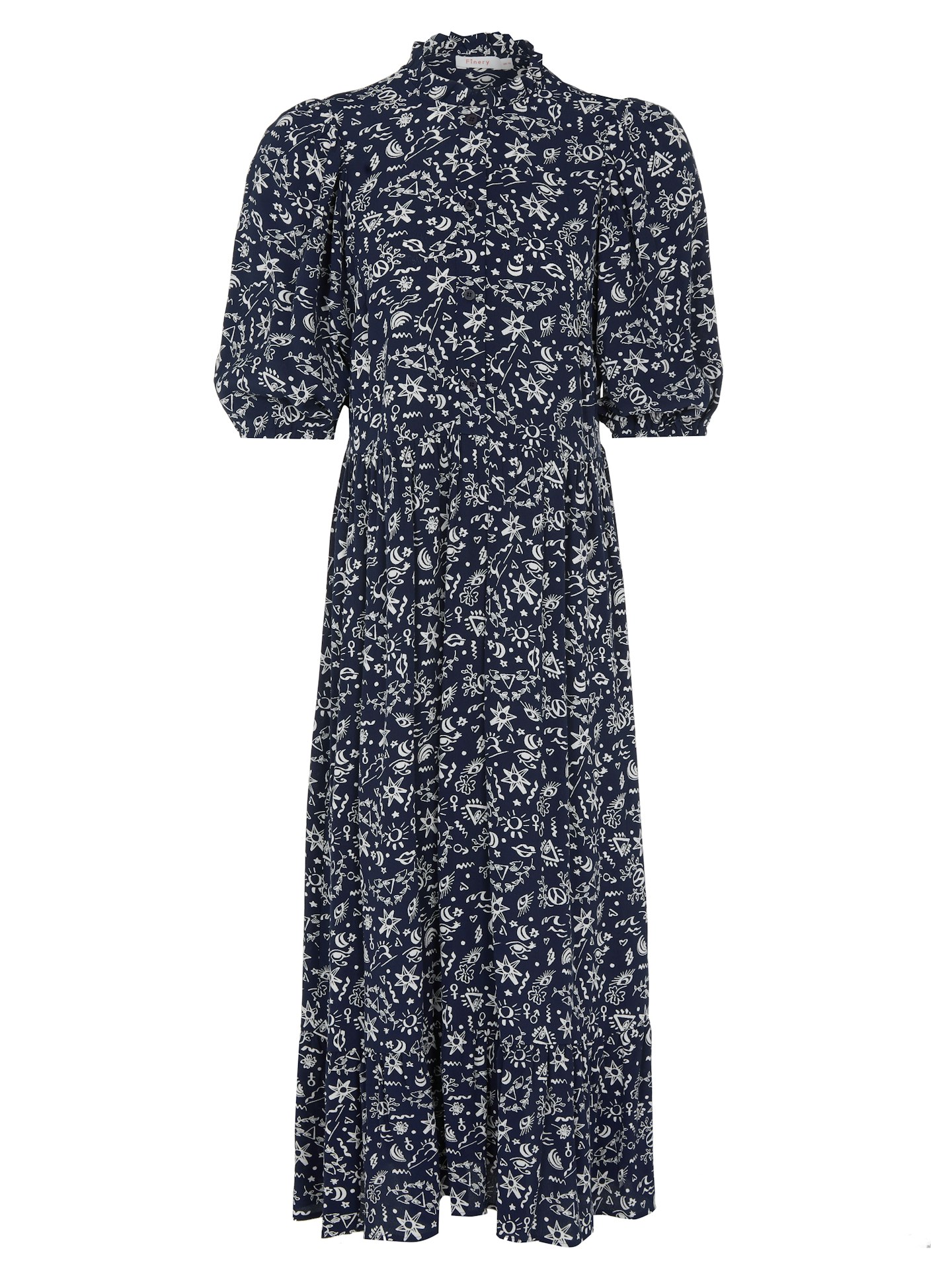Finery London, Crepe Printed Ruffle Midi Tea Dress, £69