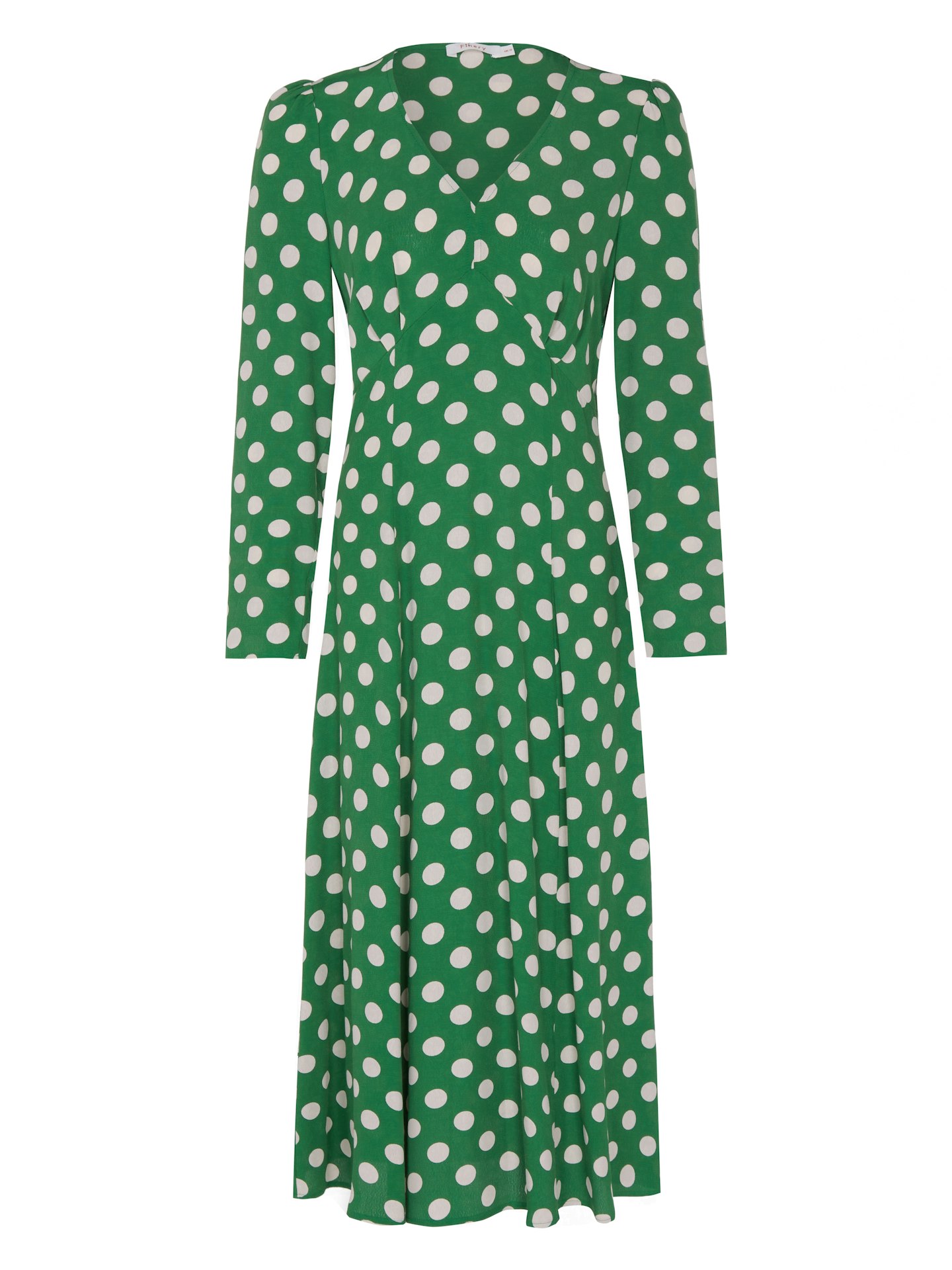 Finery London, Crepe Polka Dot V-Neck Midi Tea Dress, £49