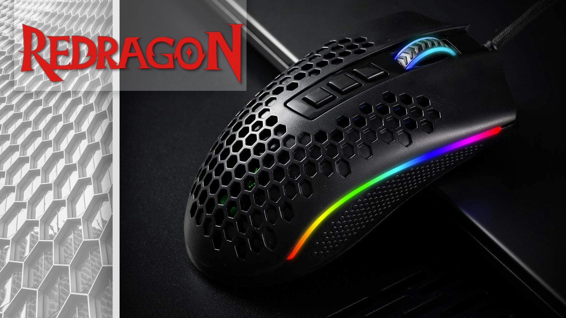 REDRAGON Mouse Gamer Storm Pro M808w-ks White Wireless, Honeycomb Shape REDRAGON Mouse Gamer Storm Pro M808w-ks White Wireless, Honeycomb Shape