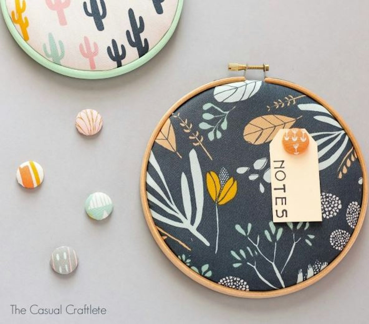 Embroidery Hoop Cork Memo Board