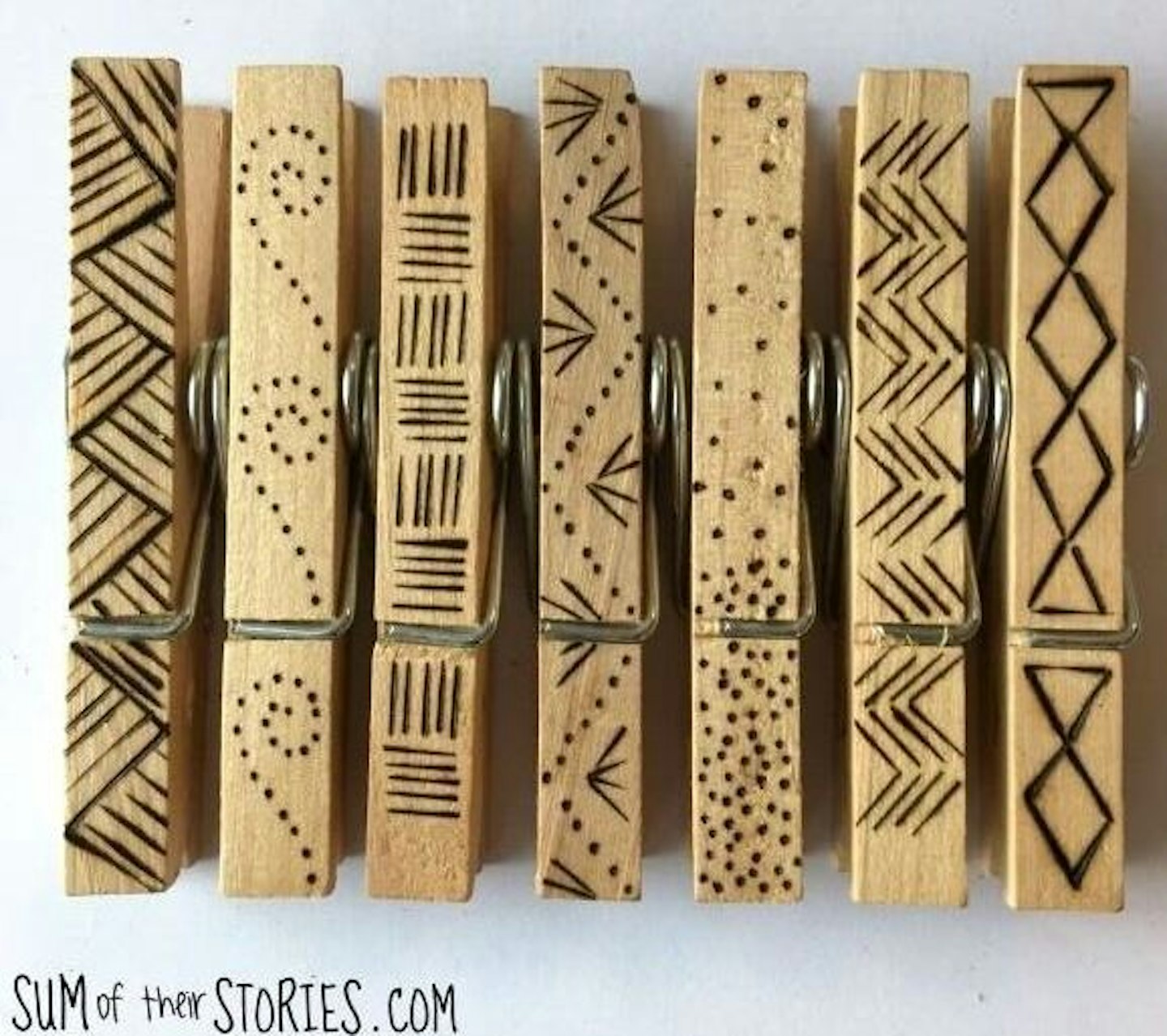 Decorated pegs