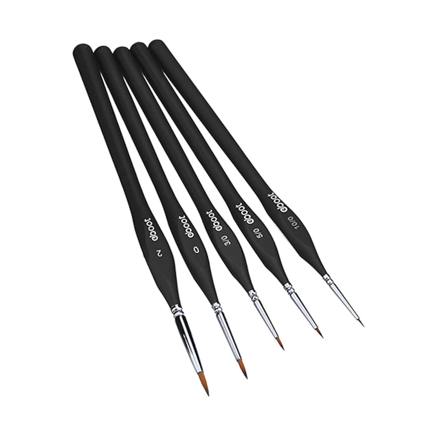 eBoot Paint Brushes Set Artist Paint Brushes Painting Supplies for Art Watercolor Acrylics Oil, 5 Pieces (Black)
