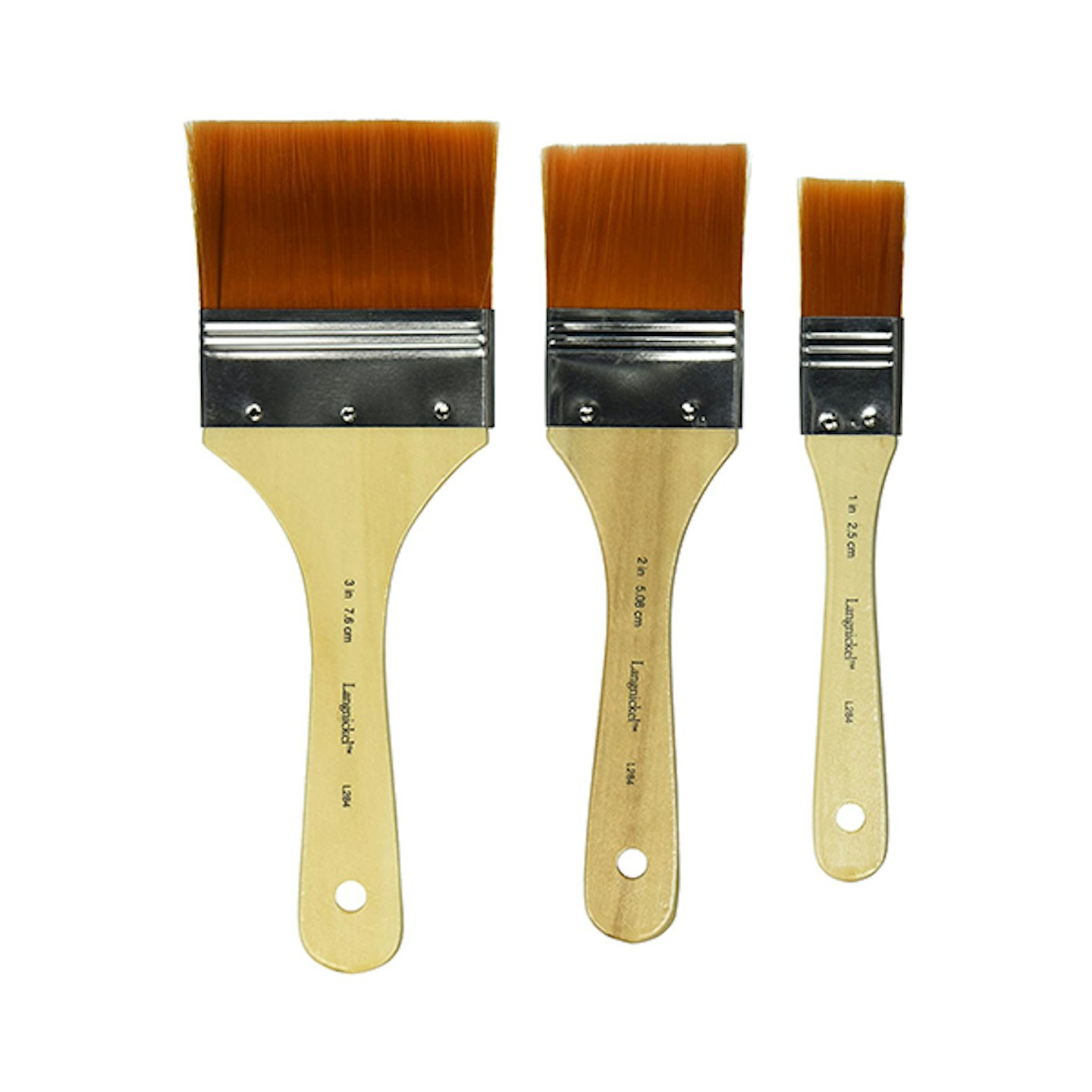 ROYAL BRUSH Golden Taklon Paint Brushs, One Color, Assorted Sizes