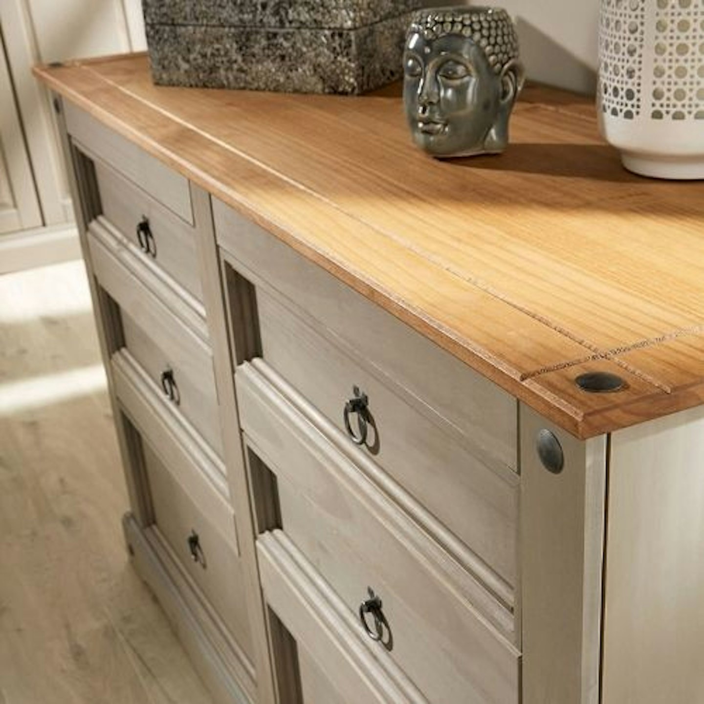 Home Source Corona Grey Chest of Drawers