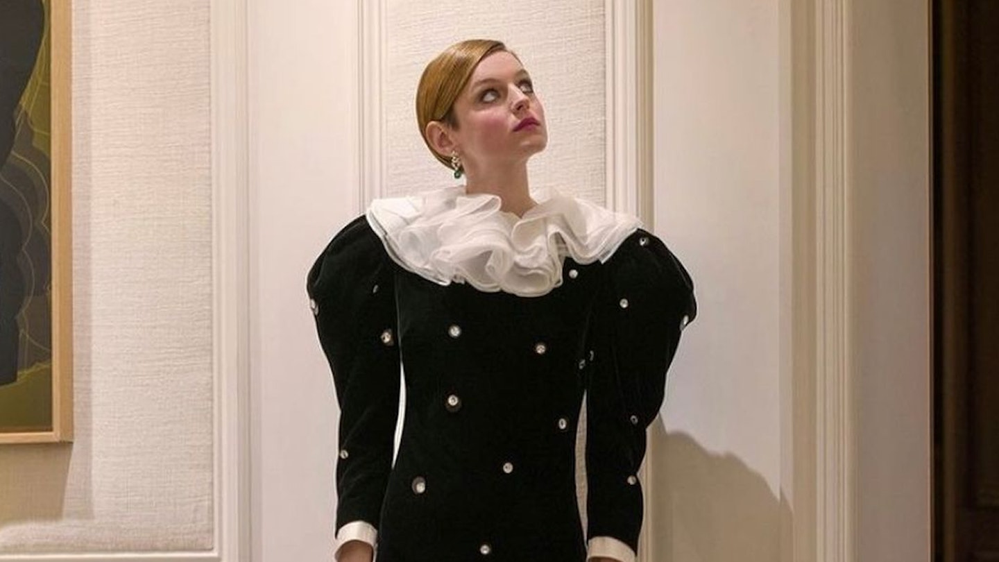 The Crown's Emma Corrin Wore Miu Miu To The Golden Globes The Crown's Emma Corrin Wore Miu Miu To The Golden Globes