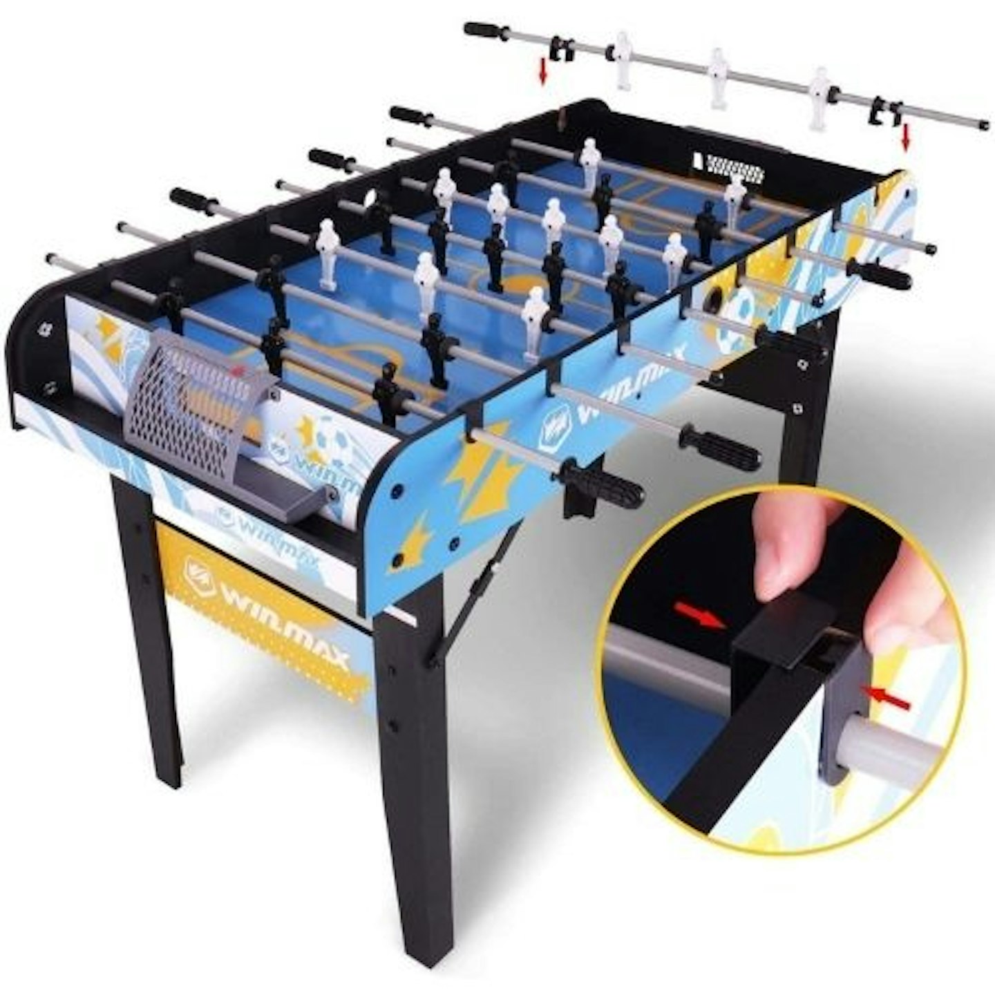 WIN.MAX Preassembled 4' Foldable Compact Foosball Table