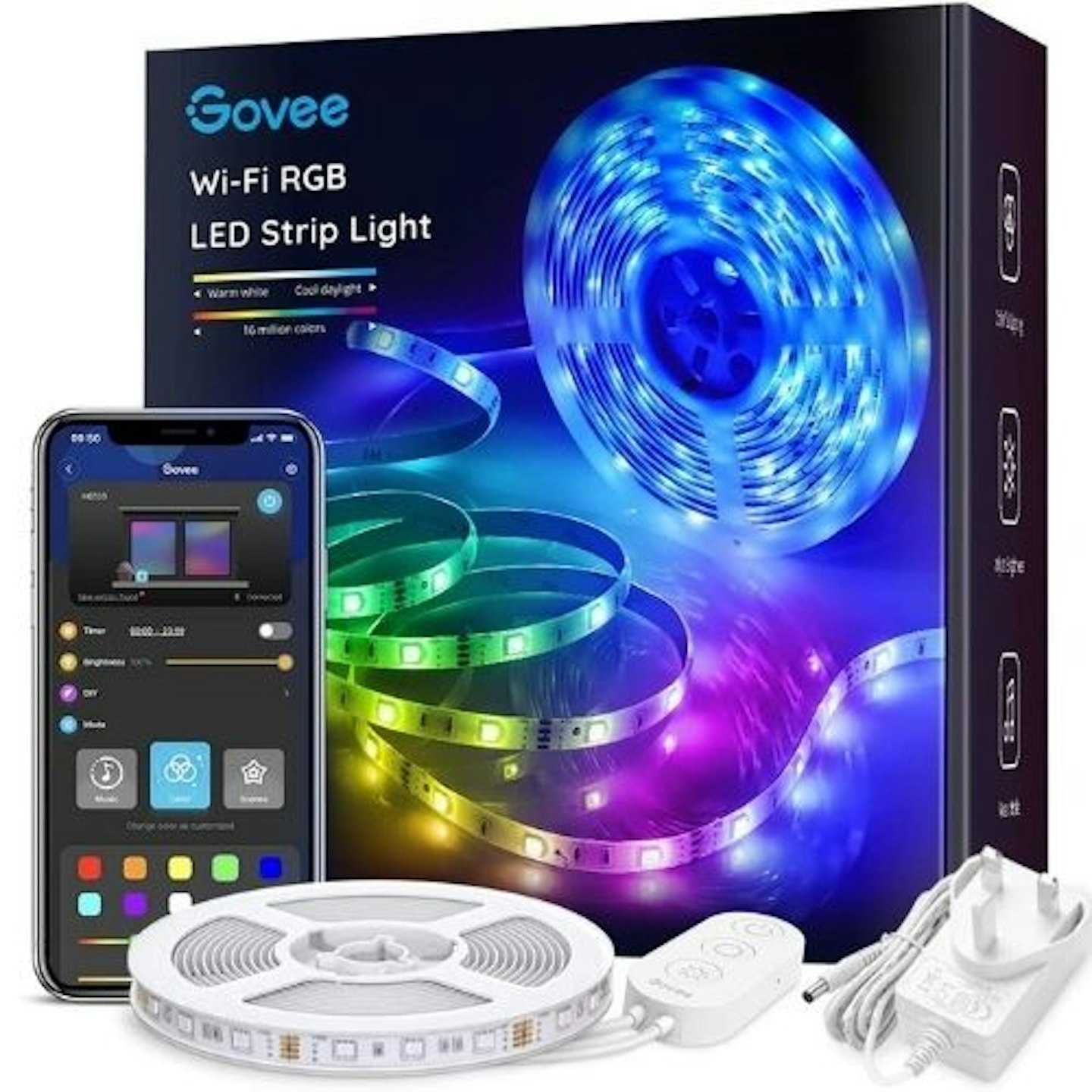Govee Colour Changing LED Strip Lights 5m, Smart WiFi APP Control