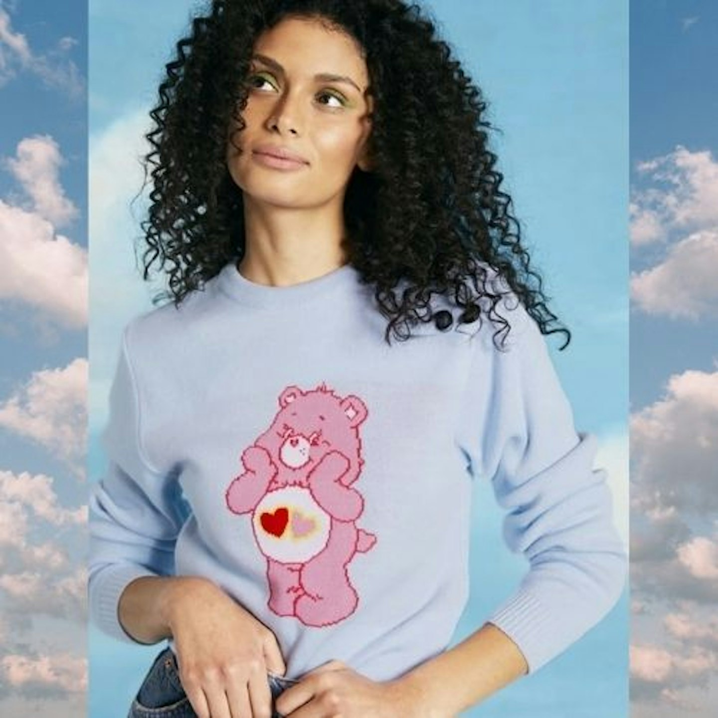 Care Bears x Skinnydip Love A Lot Bear Cropped Knitted Jumper