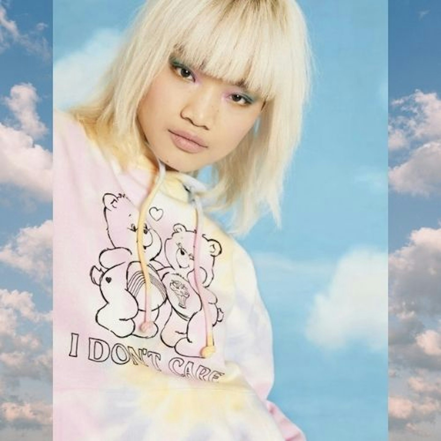 Care Bears x Skinnydip I Don't Care Tie Dye Hoodie