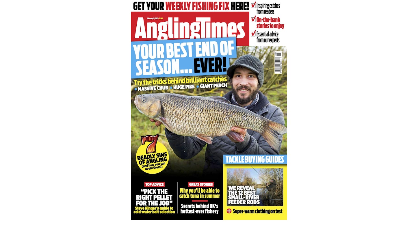 Get your weekly fishing fix by picking up a copy of the latest Angling Times!