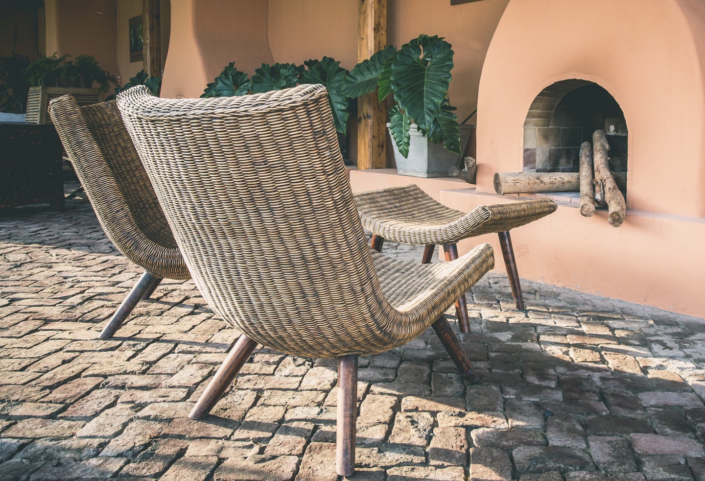 Wicker garden furniture