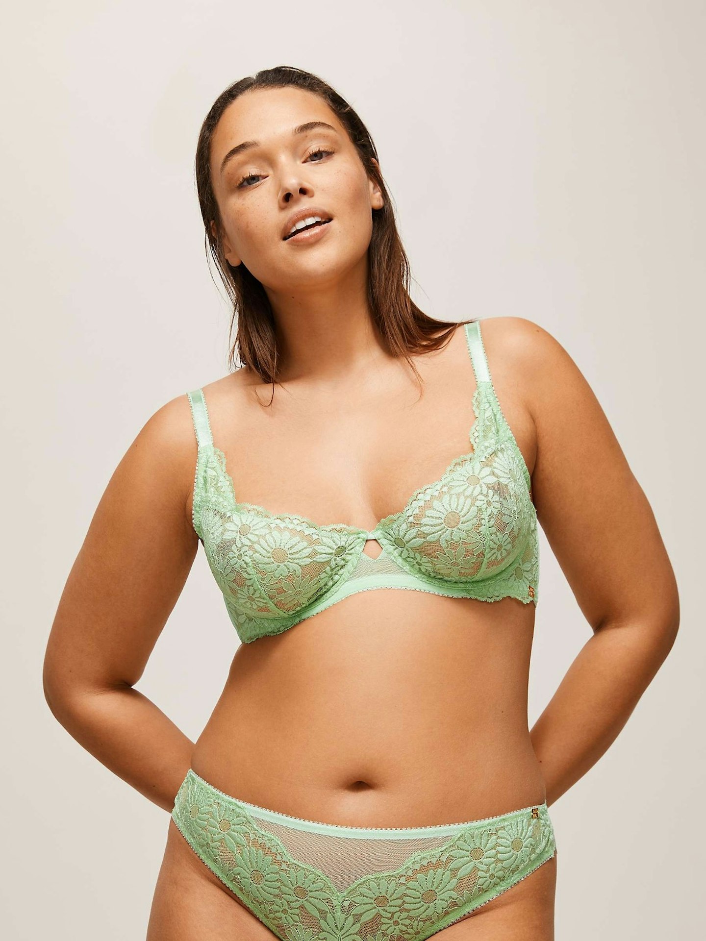 Petunia stretch-mesh and corded lace underwired bra