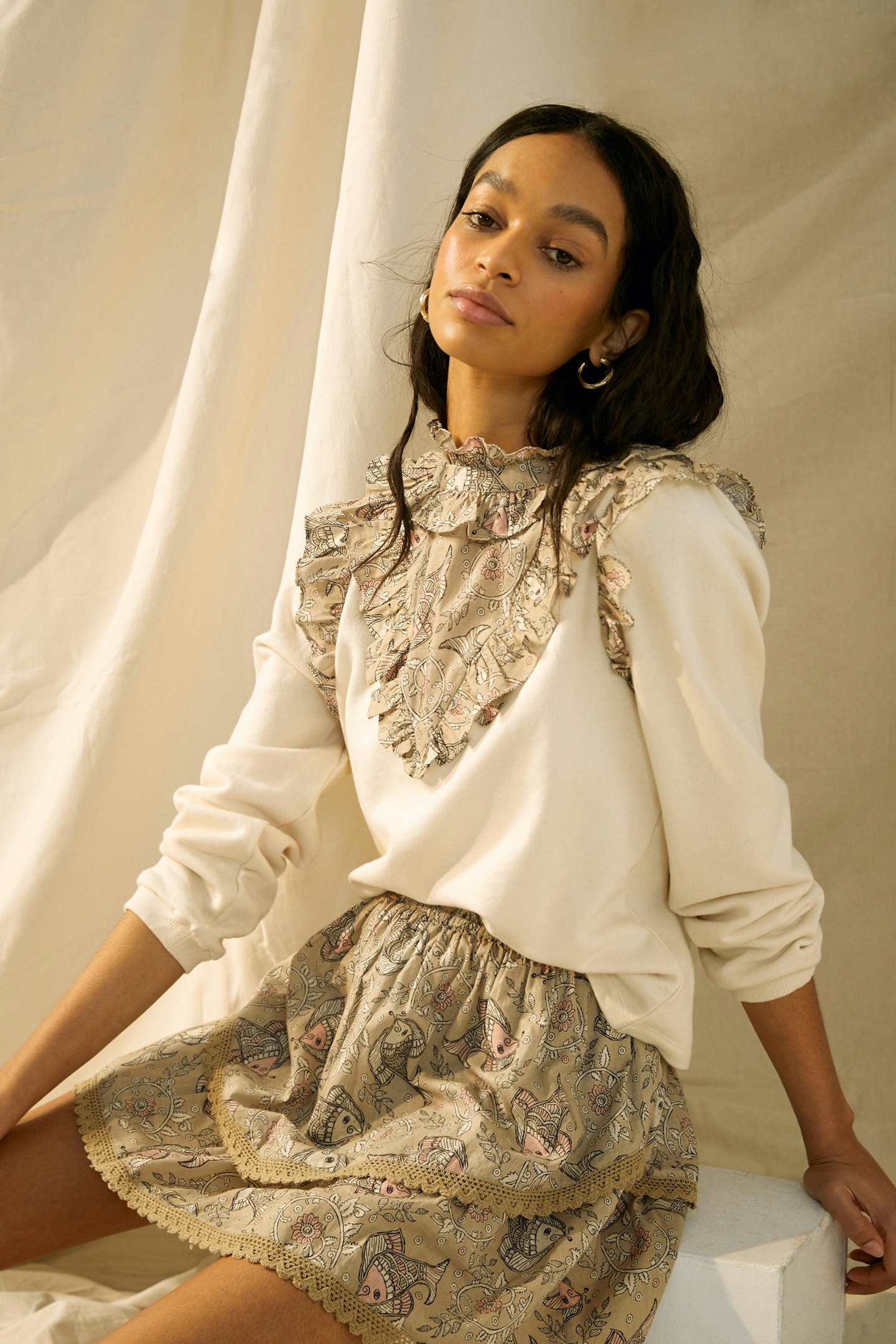 Isabelle Ruffled Sweatshirt, £98