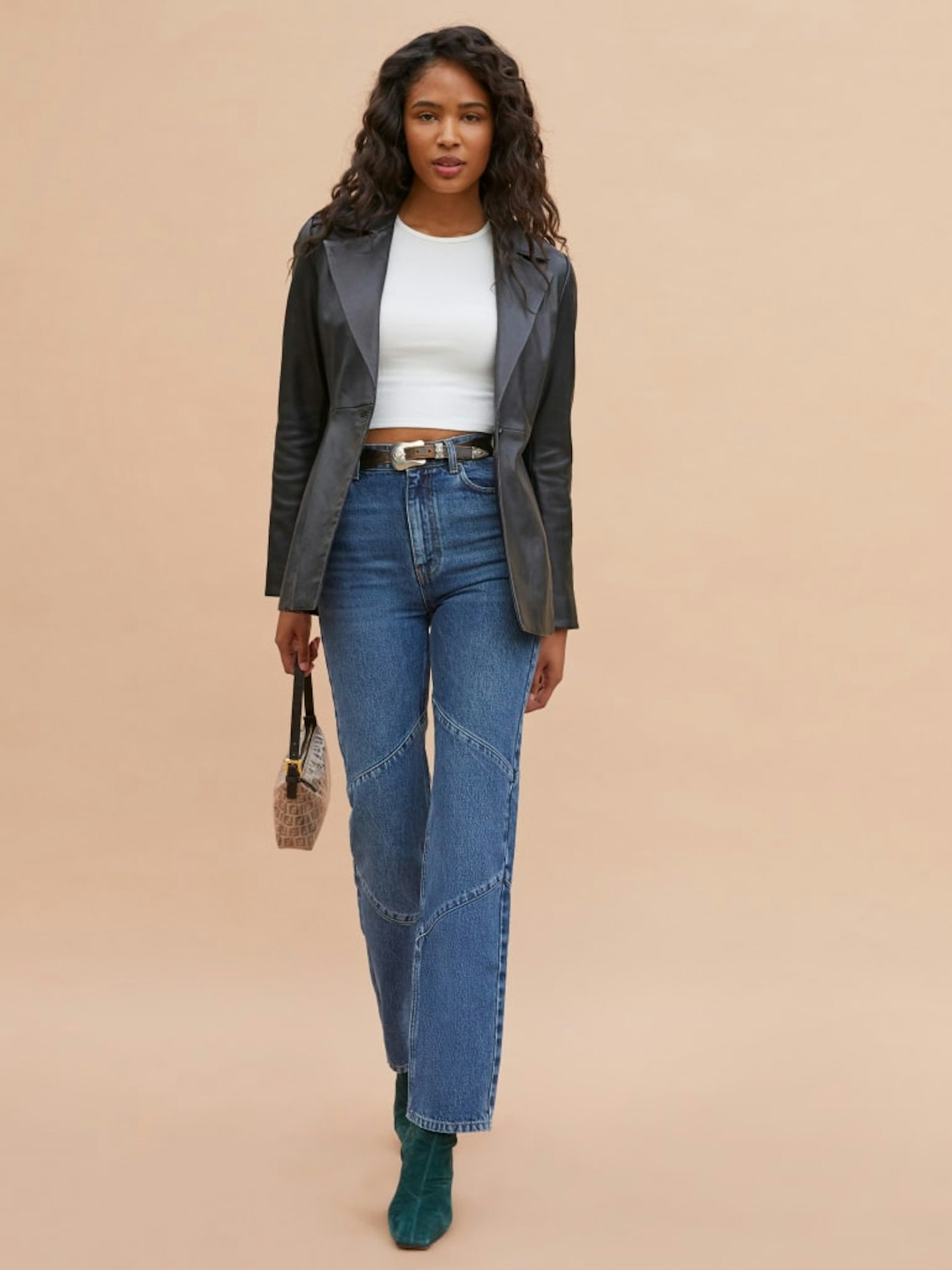 Reformation, Cynthia '80s Seamed High-Rise Straight Jeans, £160
