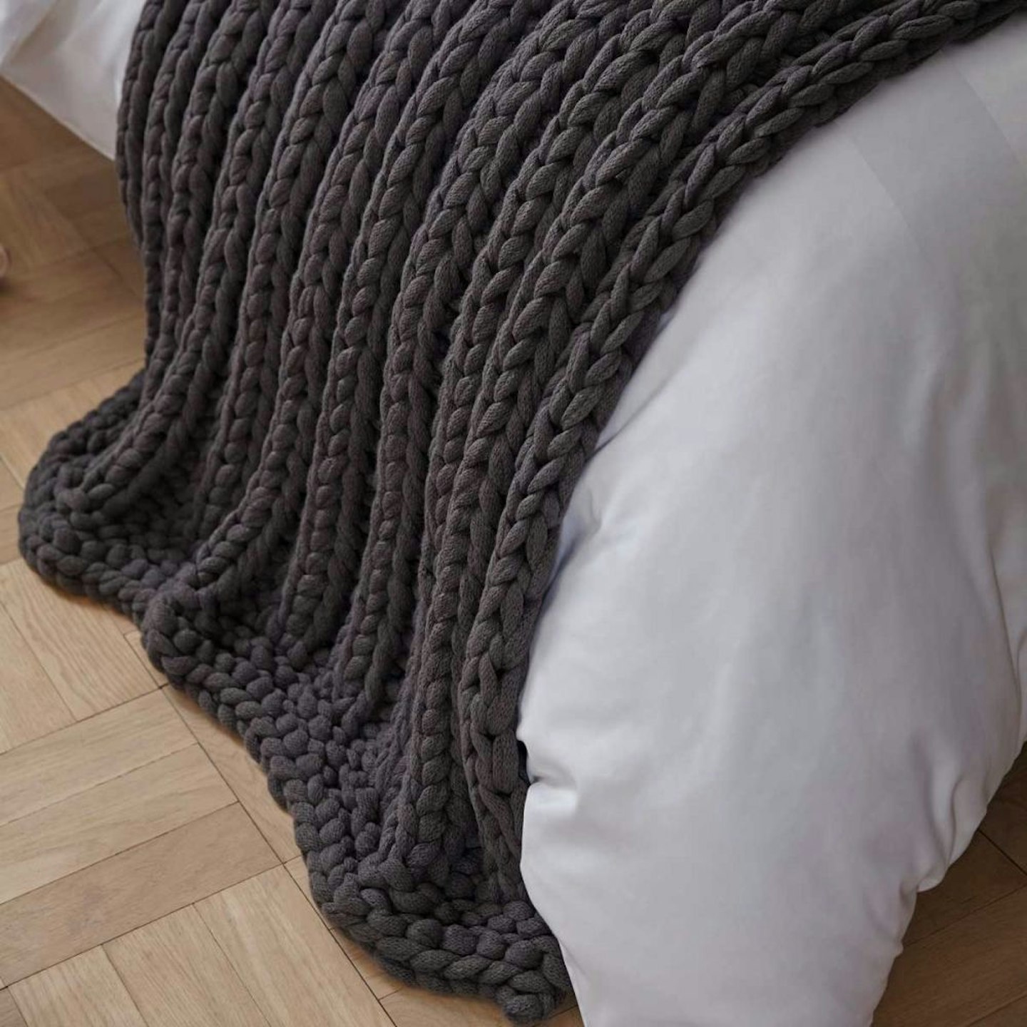 Dusk, St Ives Throw Charcoal, £73.80