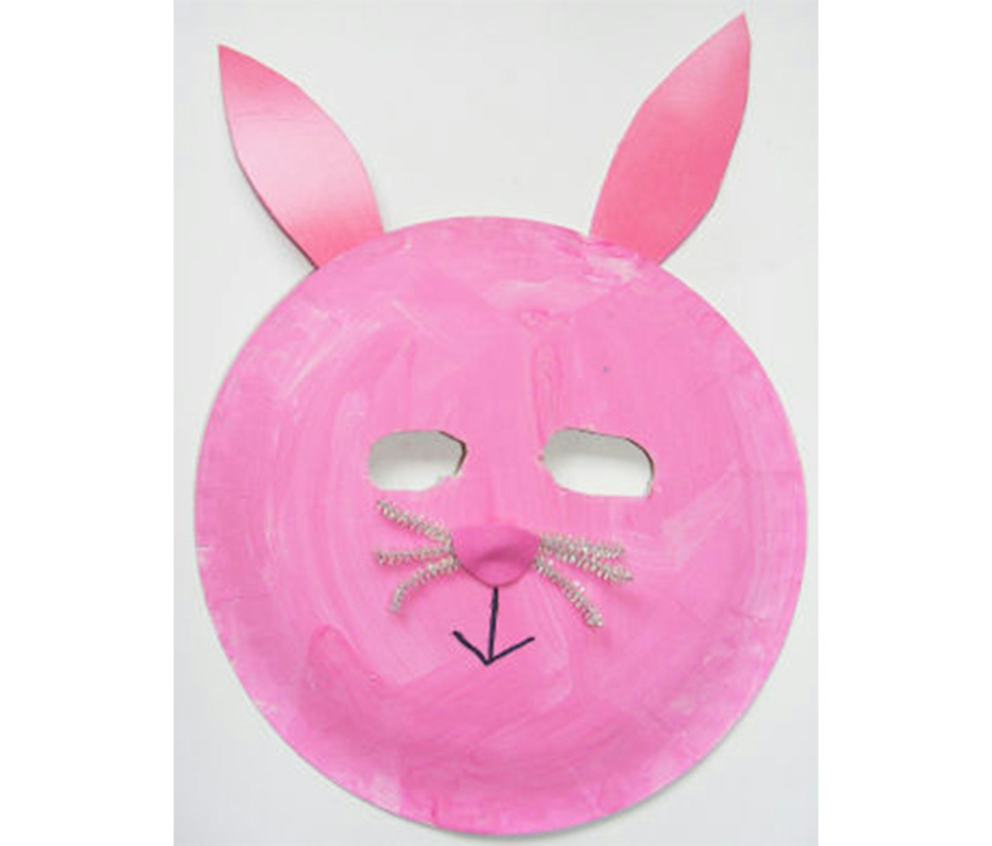 paper plate Bunny mask