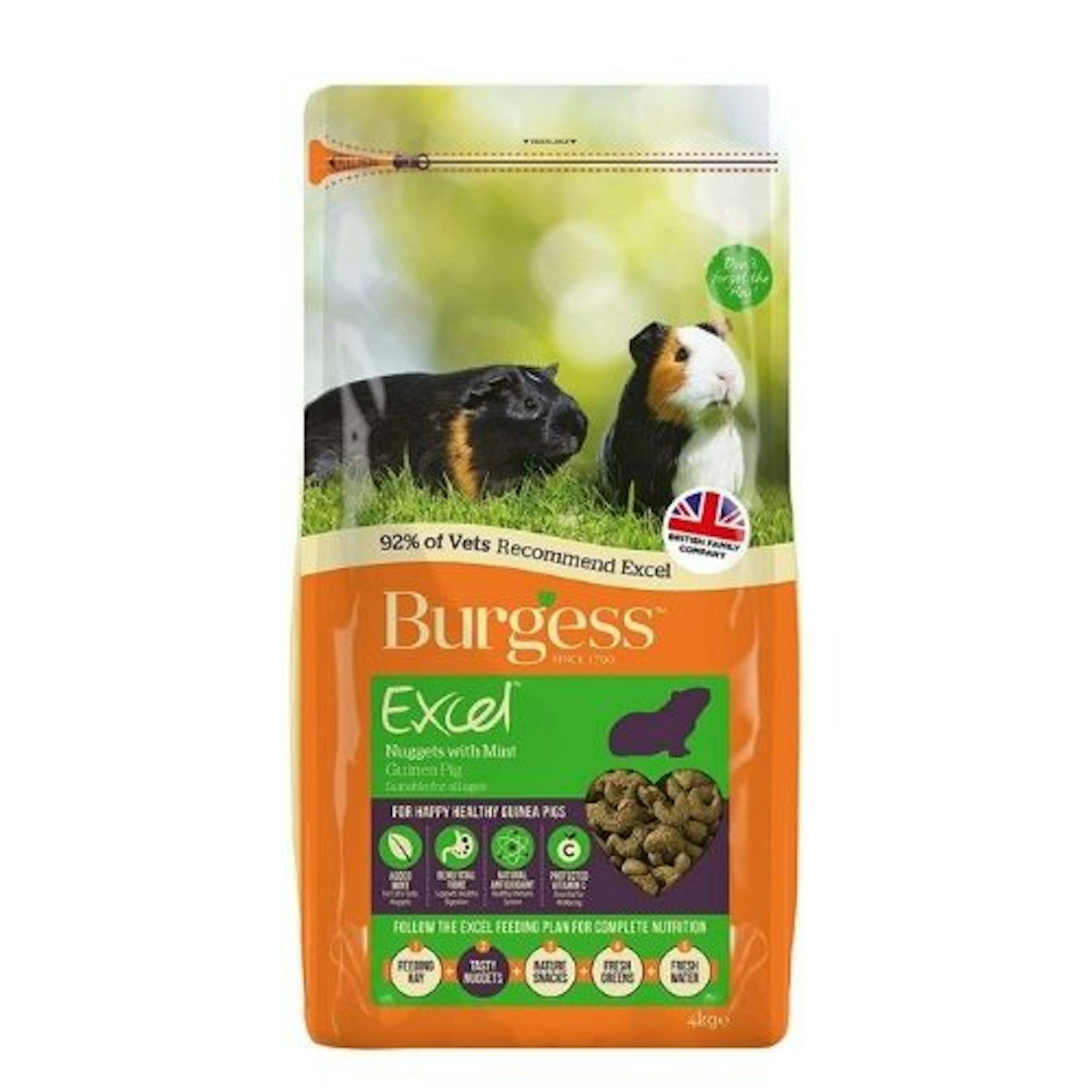 Burgess Excel Guinea Pig Nuggets with Mint (4Kg)