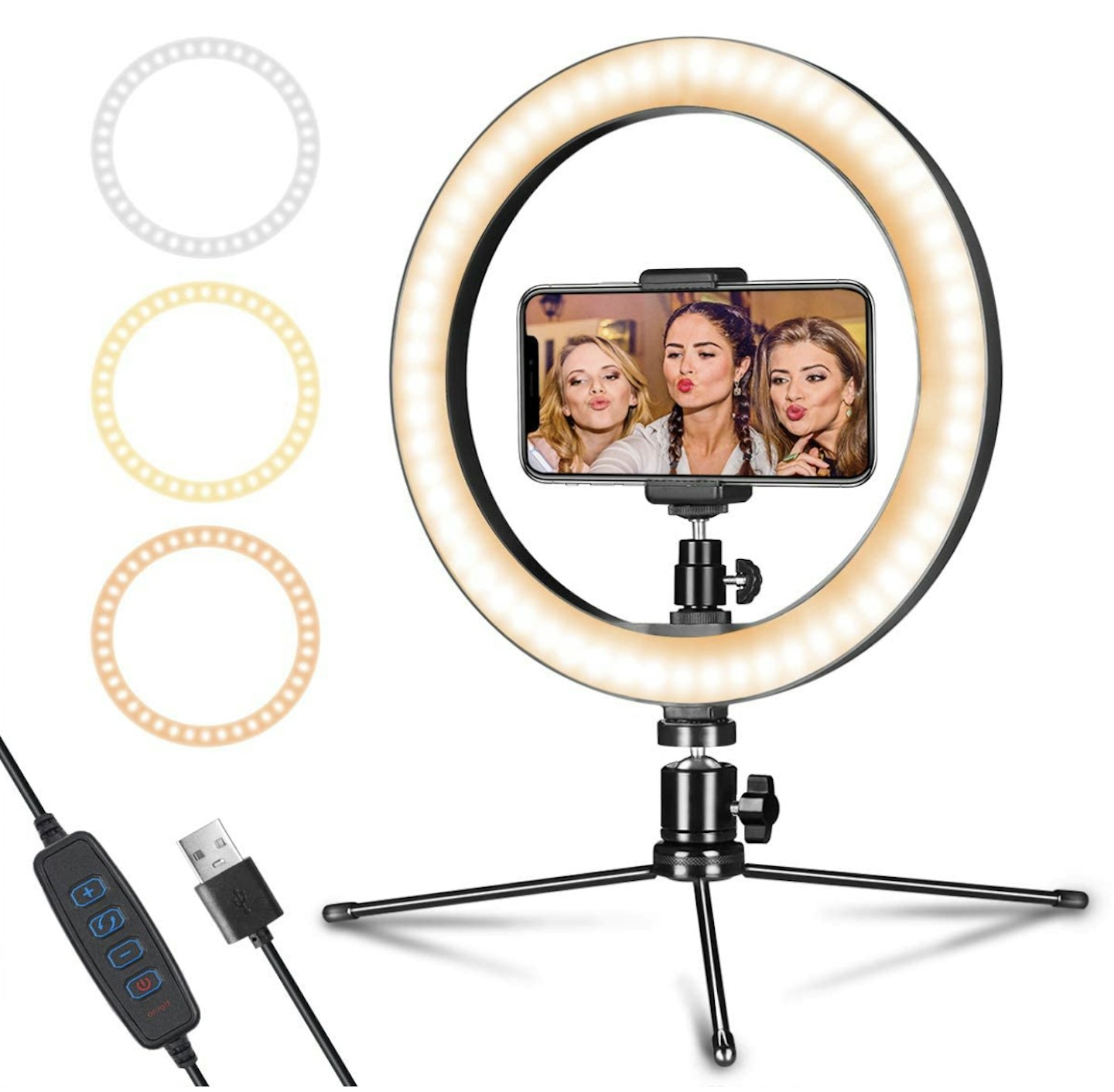 AIXPI LED Ring Light 10" with Tripod Stand