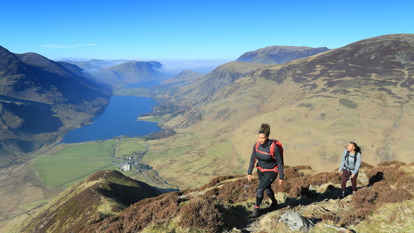 On the nose of Fleetwith Pike high above Buttermere. One of the best lake district walks