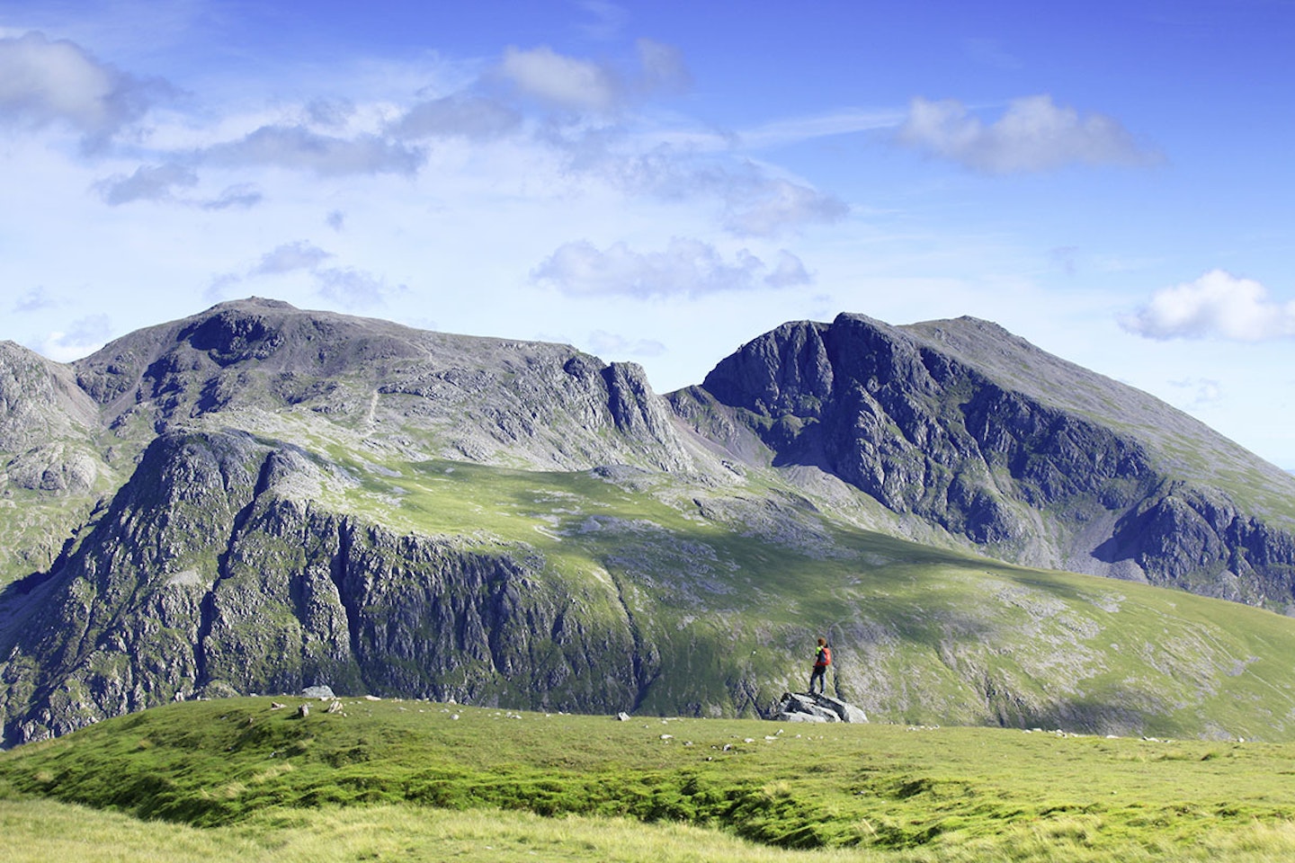 Scafell Pike & Sca Fell as seen from Kirk Fell