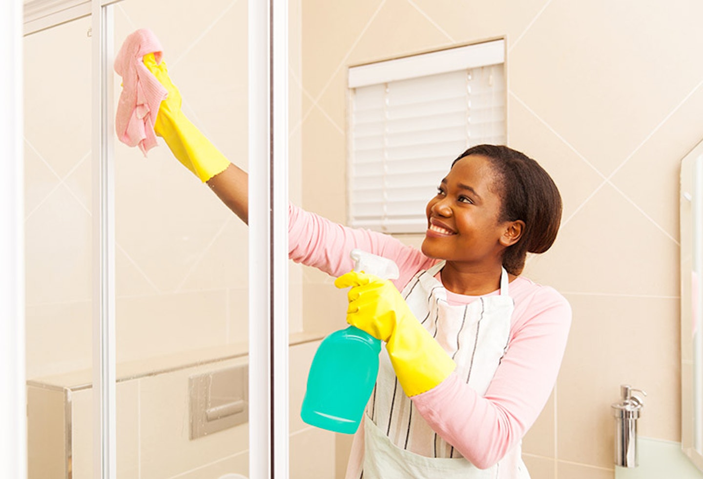 cleaning shower