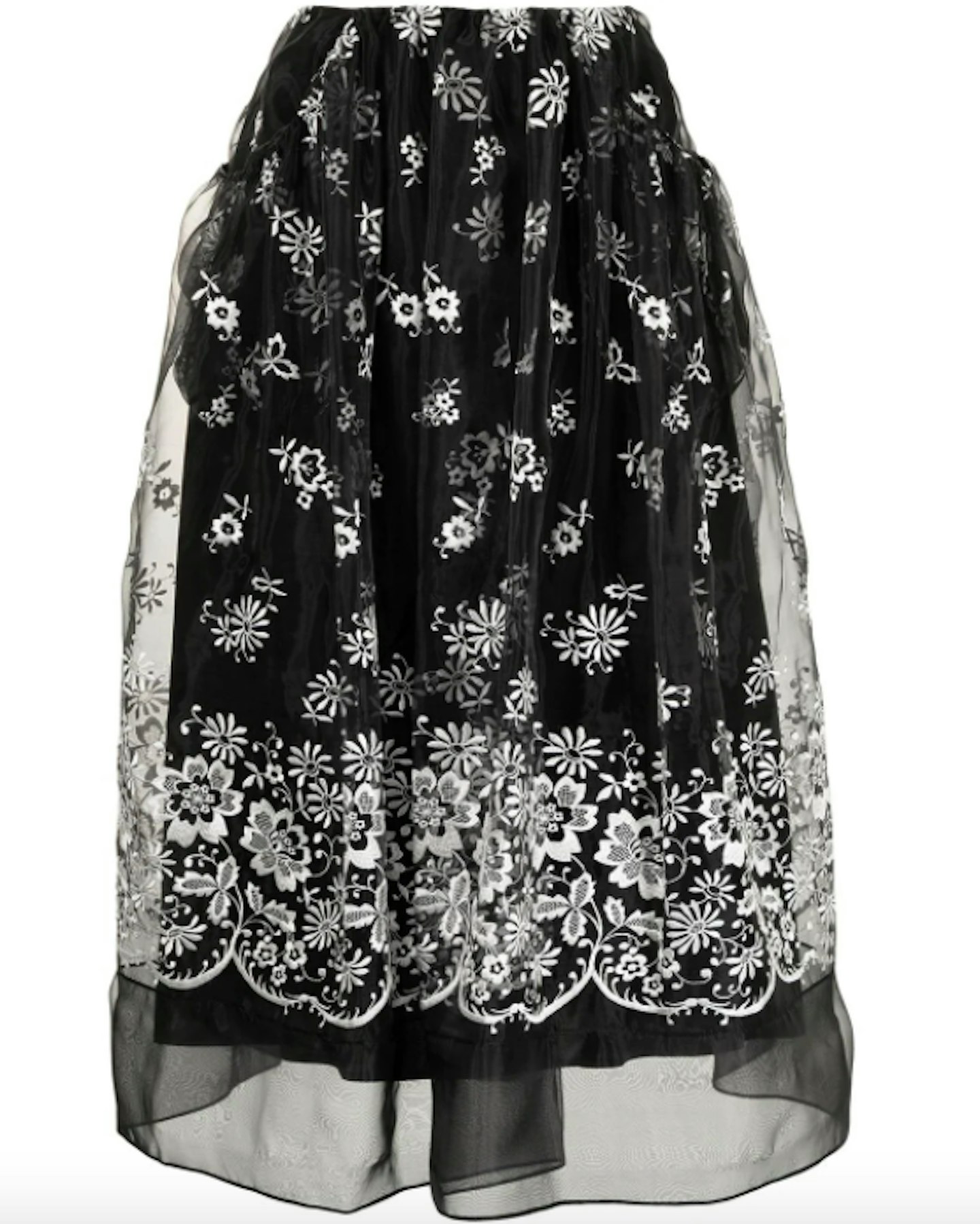 Simone Rocha, Floral-Embroidered organza Skirt, £995 at Farfetch