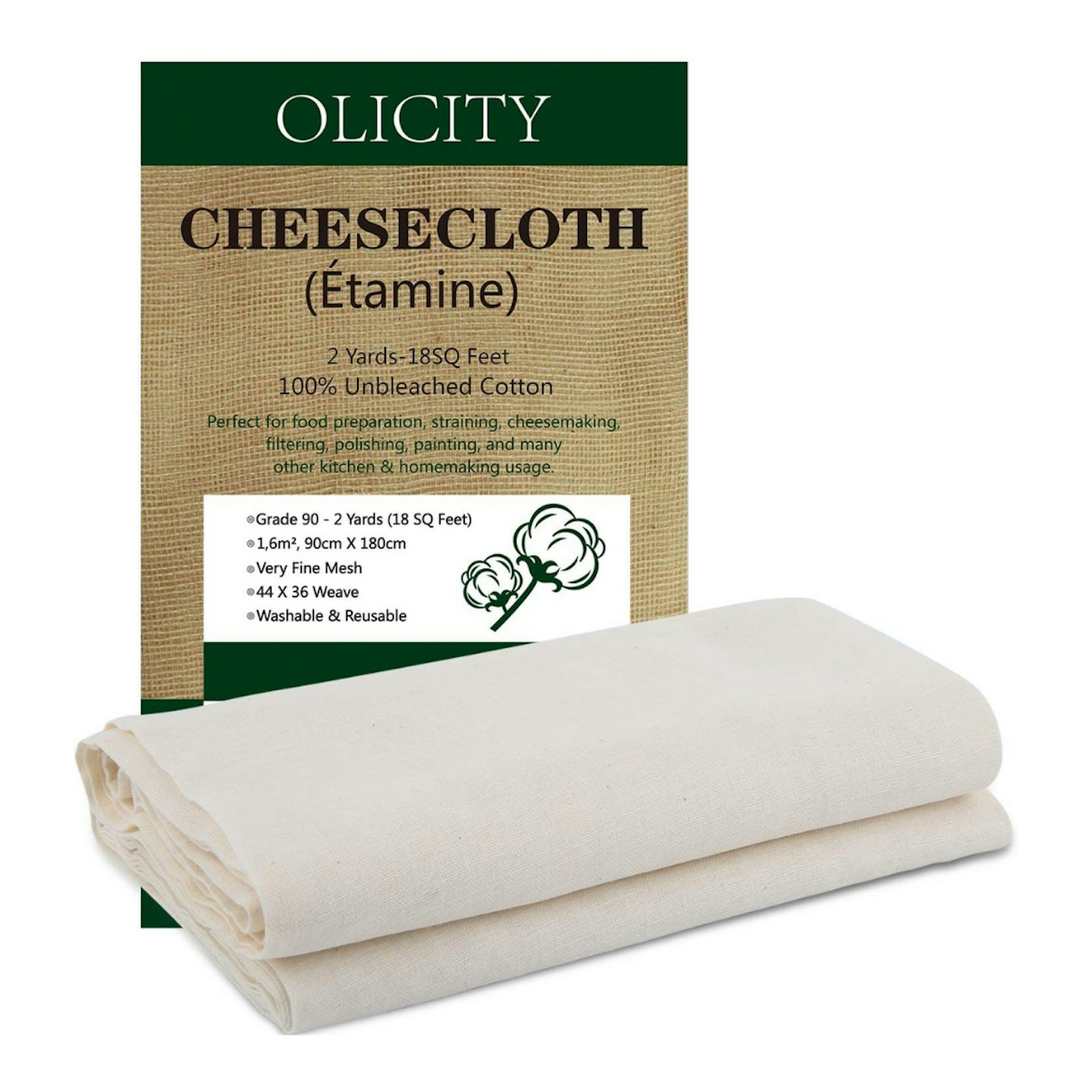 Fine Cheese Cloth- (Butter Muslin)- 1 yard